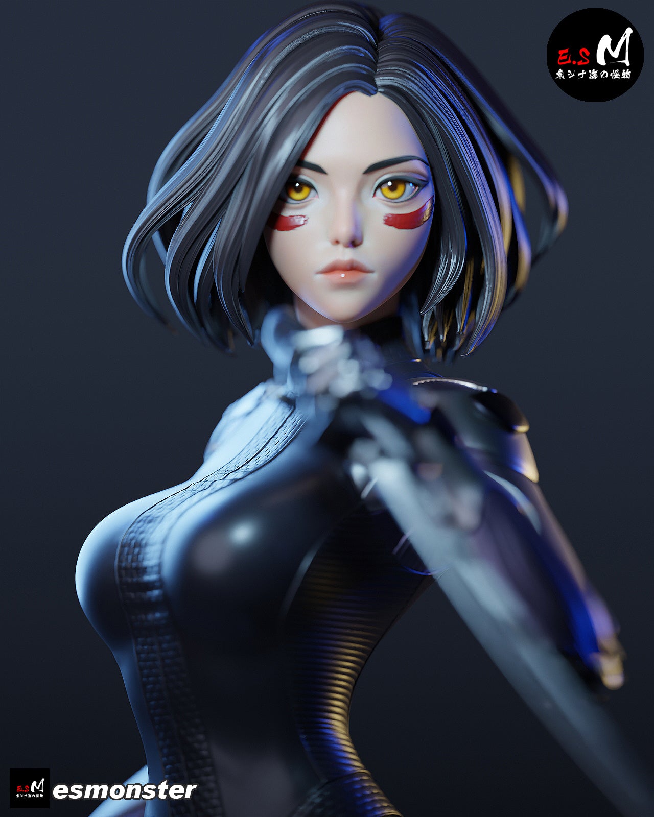 Alita Style Battle Angel Cyberpunk Unpainted Resin Garage Kit (1/6-1/12)