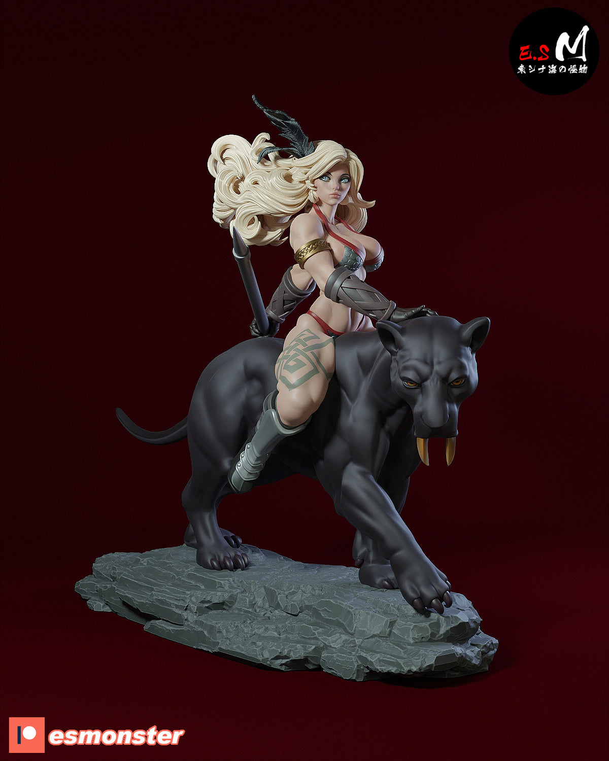 Amazon Sabertooth Style Dragon's Crown Unpainted Resin Garage Kit (1/6-1/12)