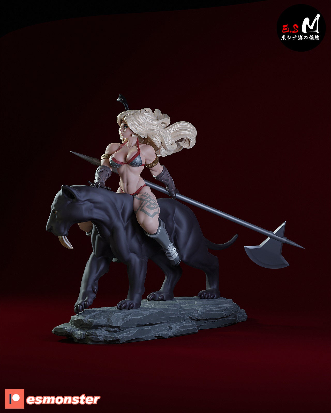 Amazon Sabertooth Style Dragon's Crown Unpainted Resin Garage Kit (1/6-1/12)