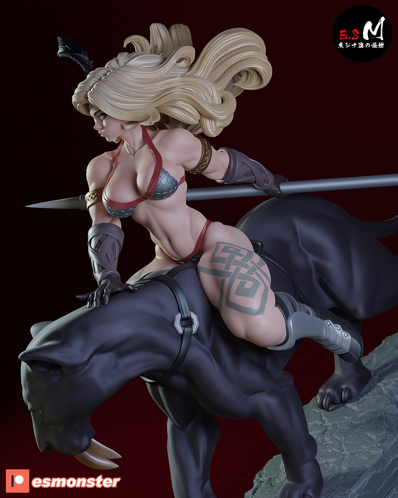 Amazon Sabertooth Style Dragon's Crown Unpainted Resin Garage Kit (1/6-1/12)