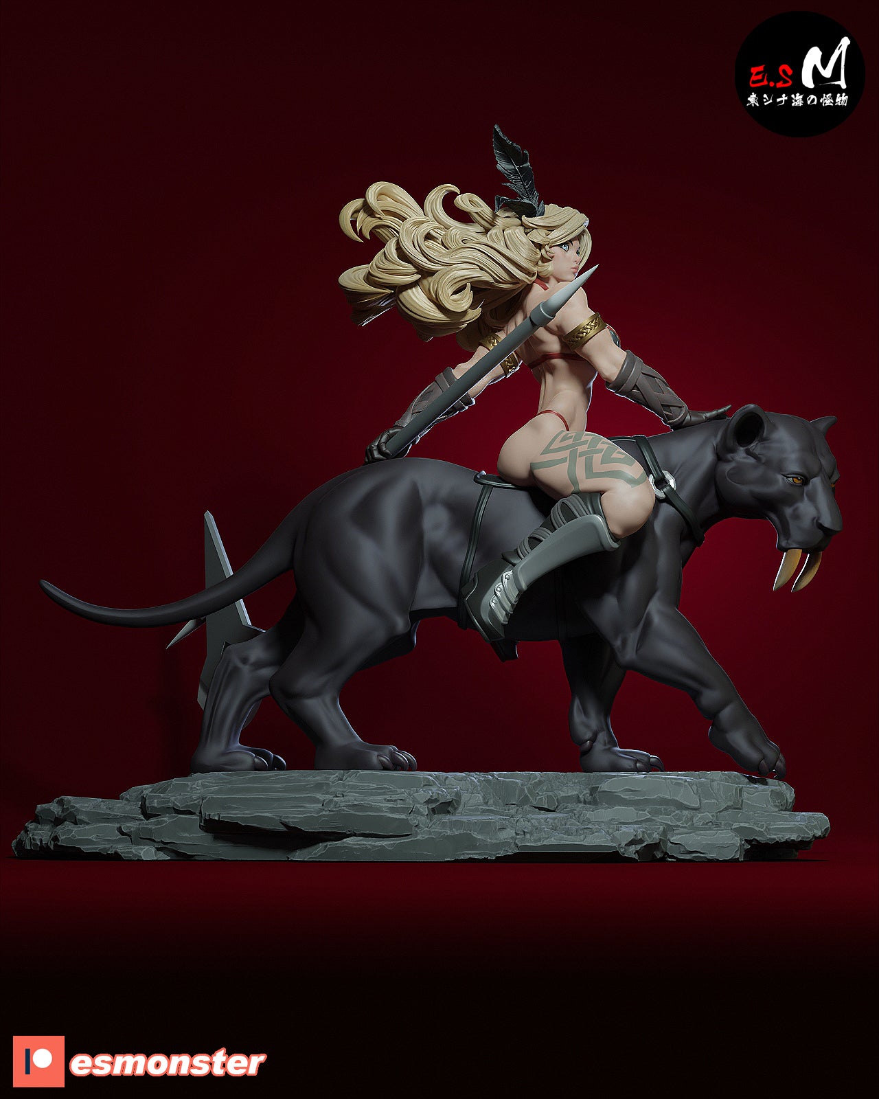 Amazon Sabertooth Style Dragon's Crown Unpainted Resin Garage Kit (1/6-1/12)