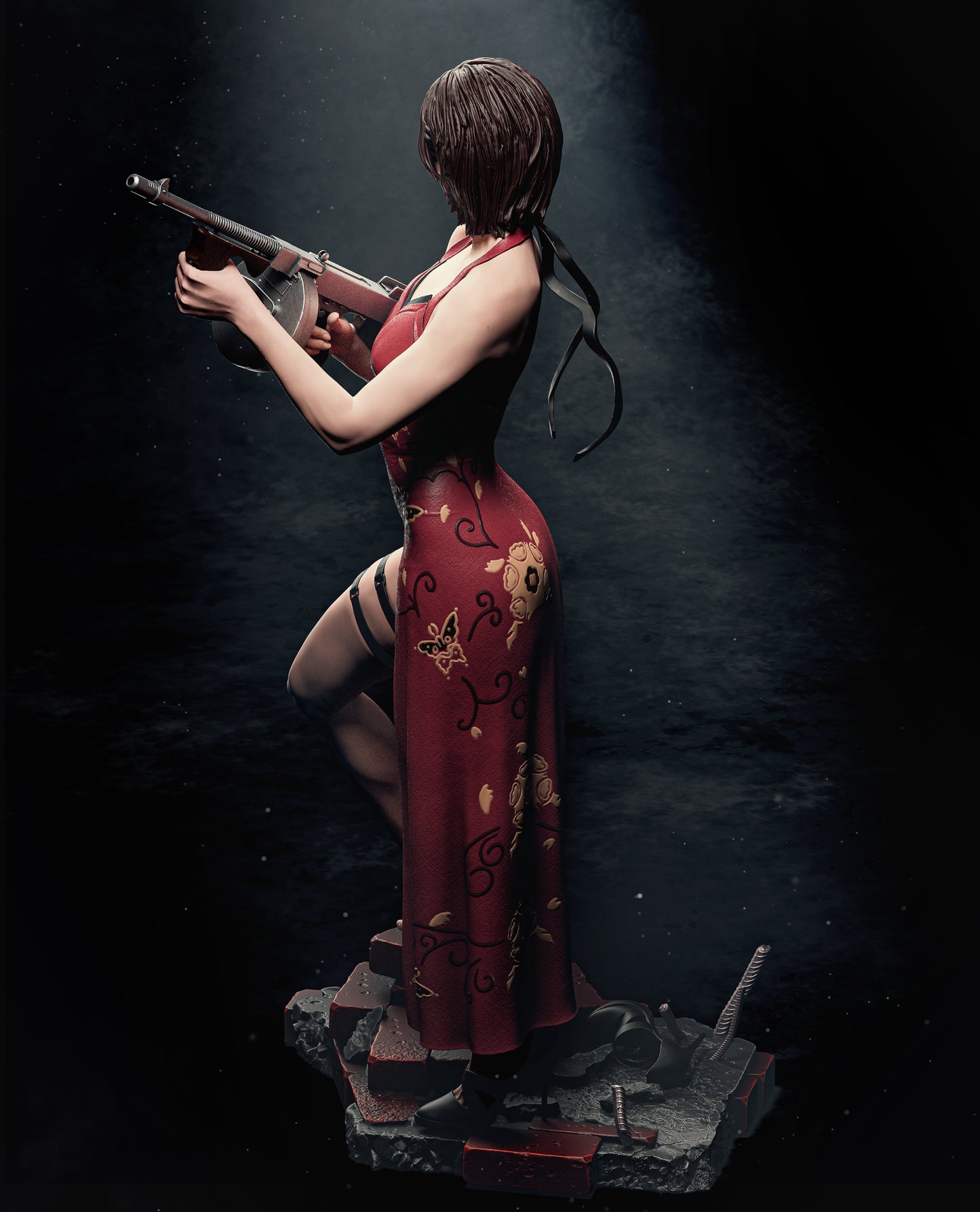 Ada Wong figure kit - Unpainted 3D printed resin model kit