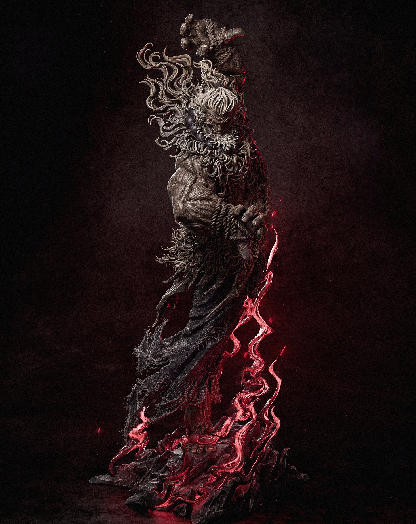 Akuma Style Demon Warrior – Unpainted 3D Printed Model Kit