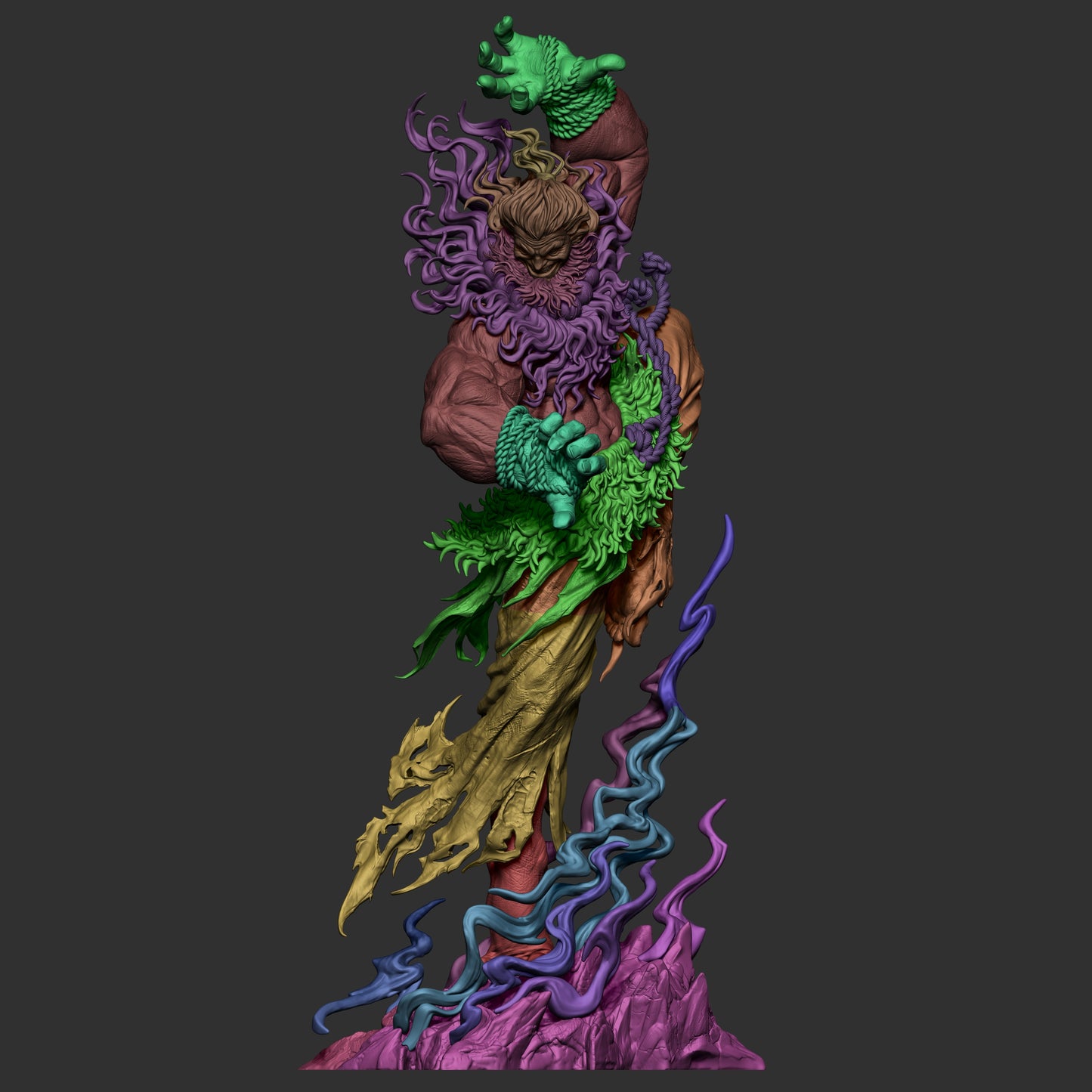 Akuma Style Demon Warrior – Unpainted 3D Printed Model Kit
