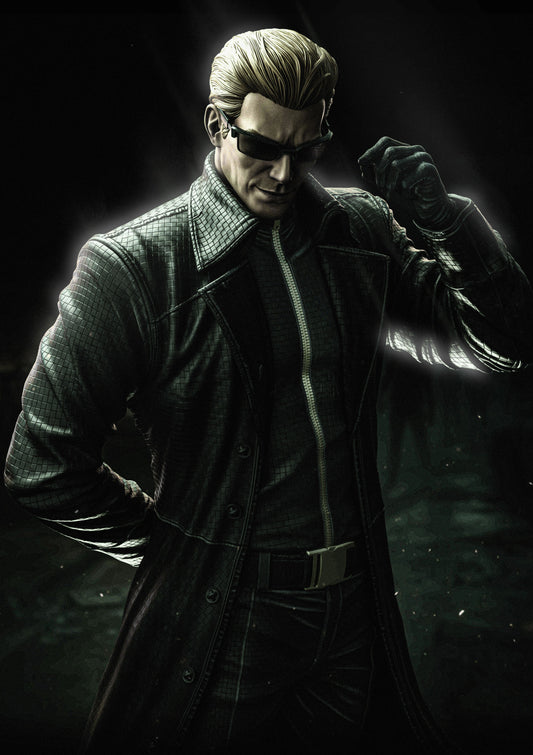 Albert Wesker Style Biohazard Mastermind – Unpainted 3D Printed Model Kit
