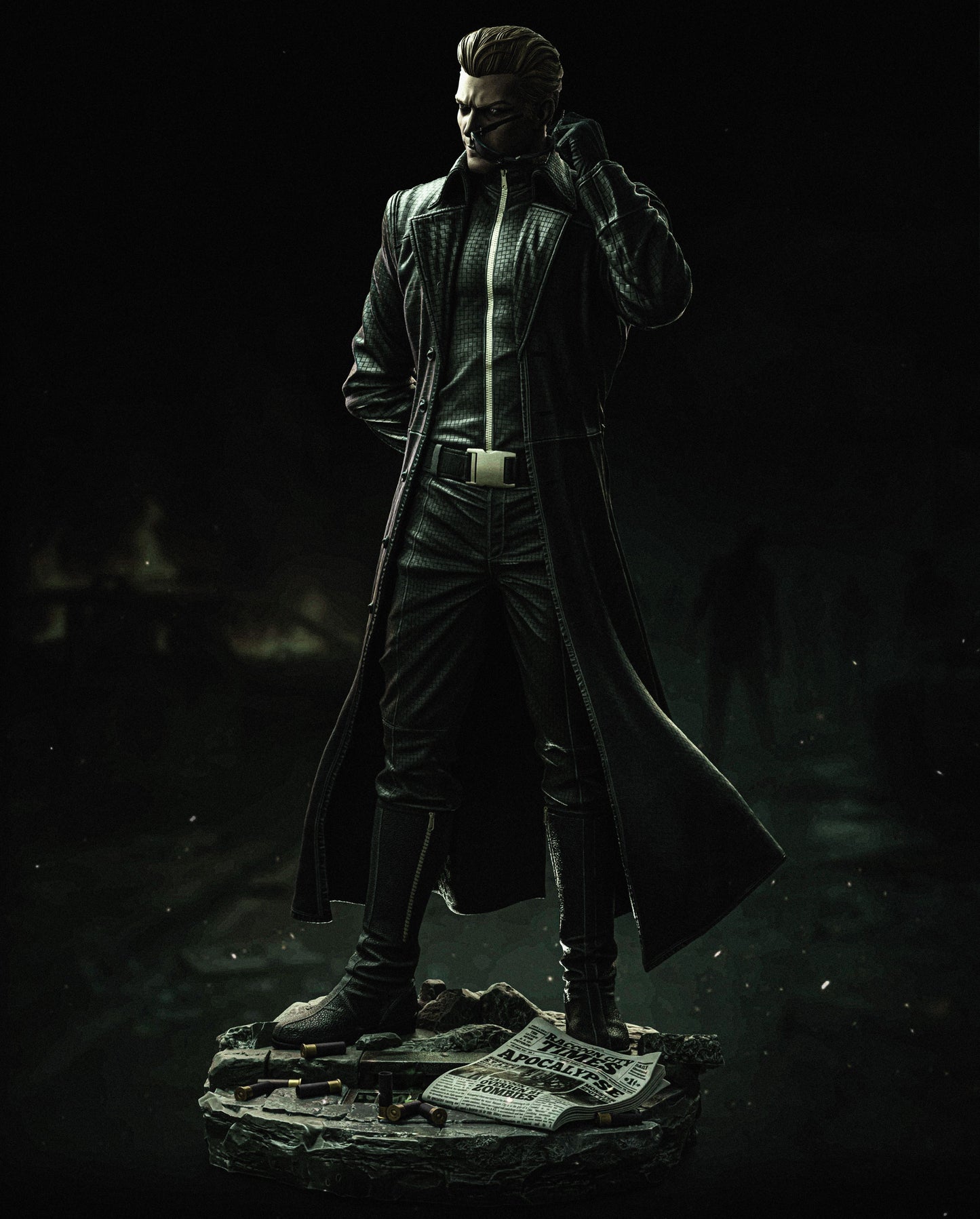 Albert Wesker Style Biohazard Mastermind – Unpainted 3D Printed Model Kit