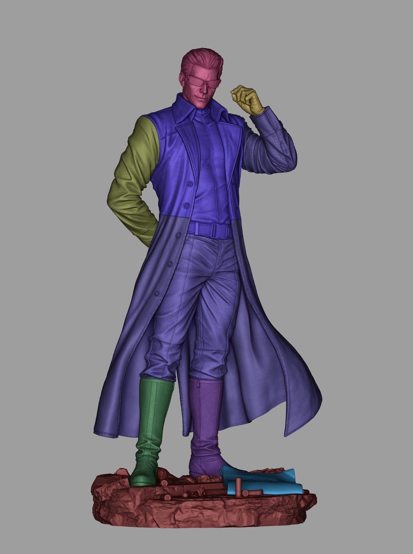 Albert Wesker Style Biohazard Mastermind – Unpainted 3D Printed Model Kit