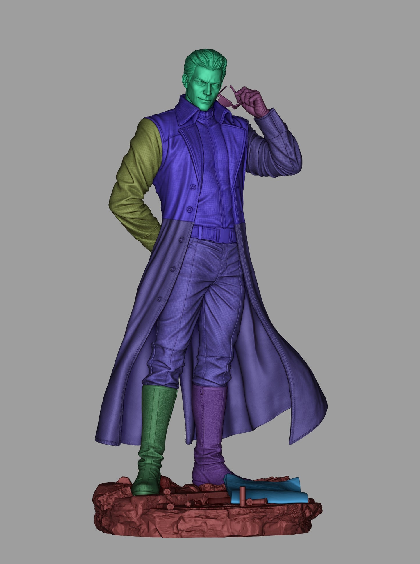 Albert Wesker Style Biohazard Mastermind – Unpainted 3D Printed Model Kit