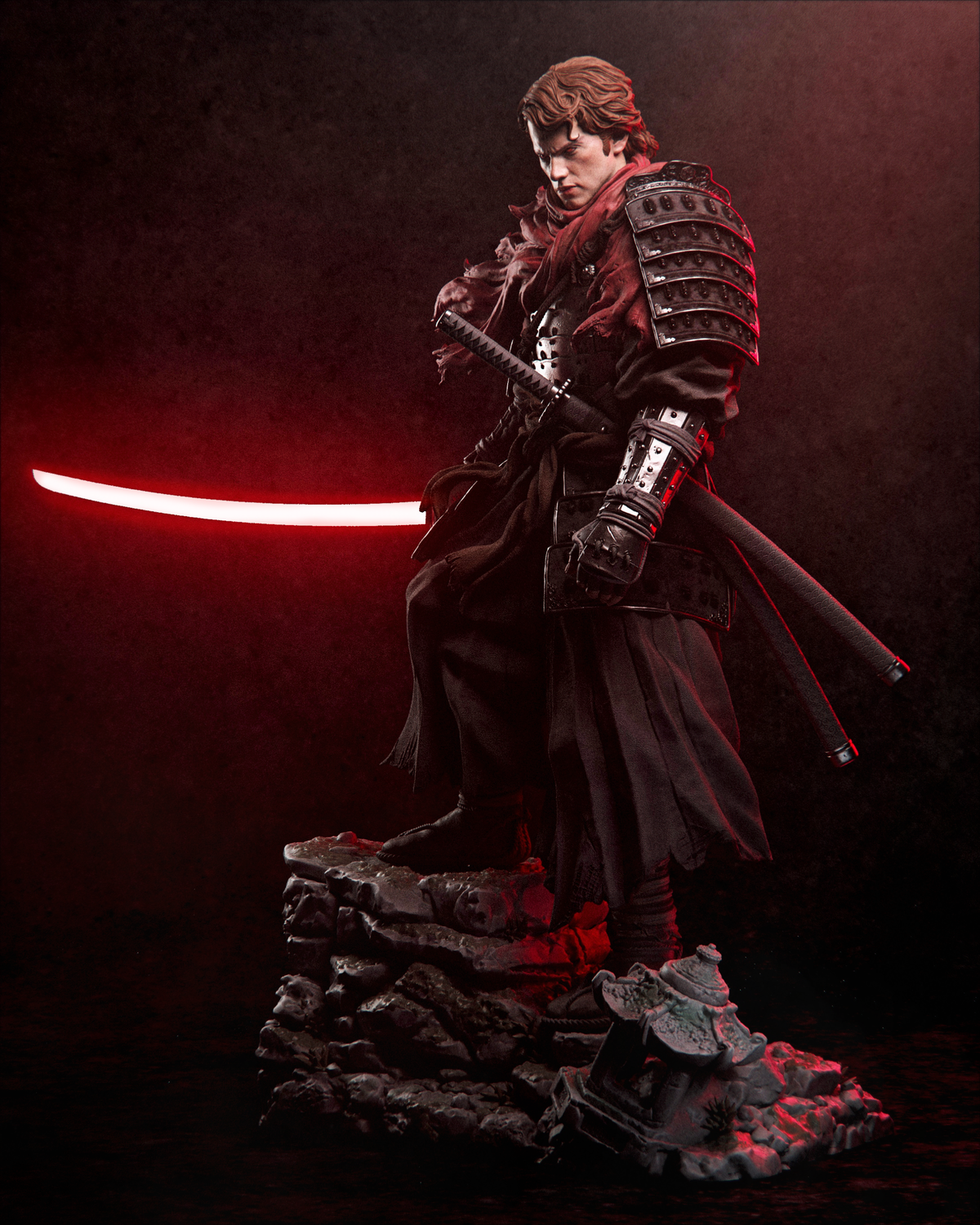 Samurai Anakin Style Star Wars Unpainted Resin Garage Kit (1/6-1/12)