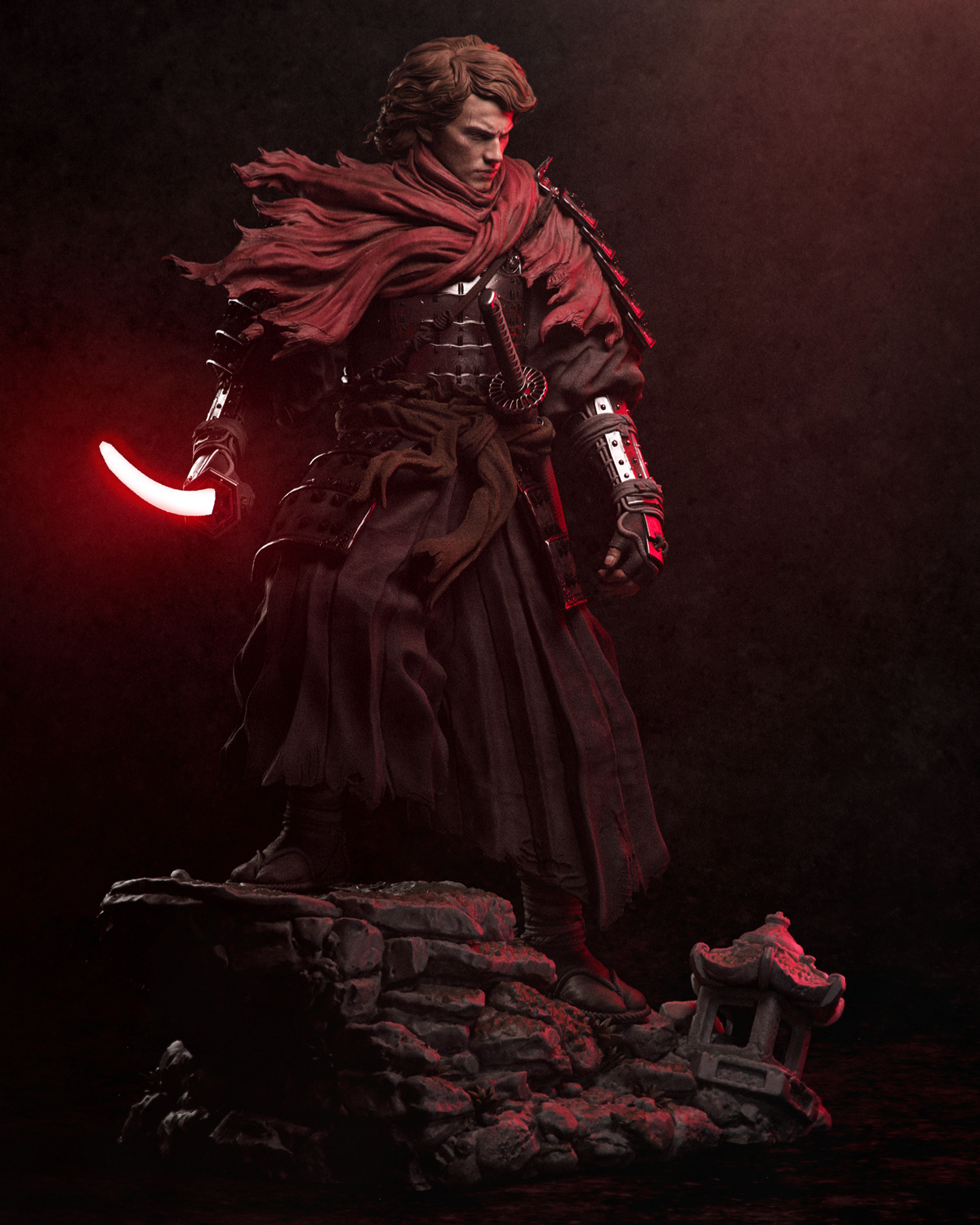 Samurai Anakin Style Star Wars Unpainted Resin Garage Kit (1/6-1/12)