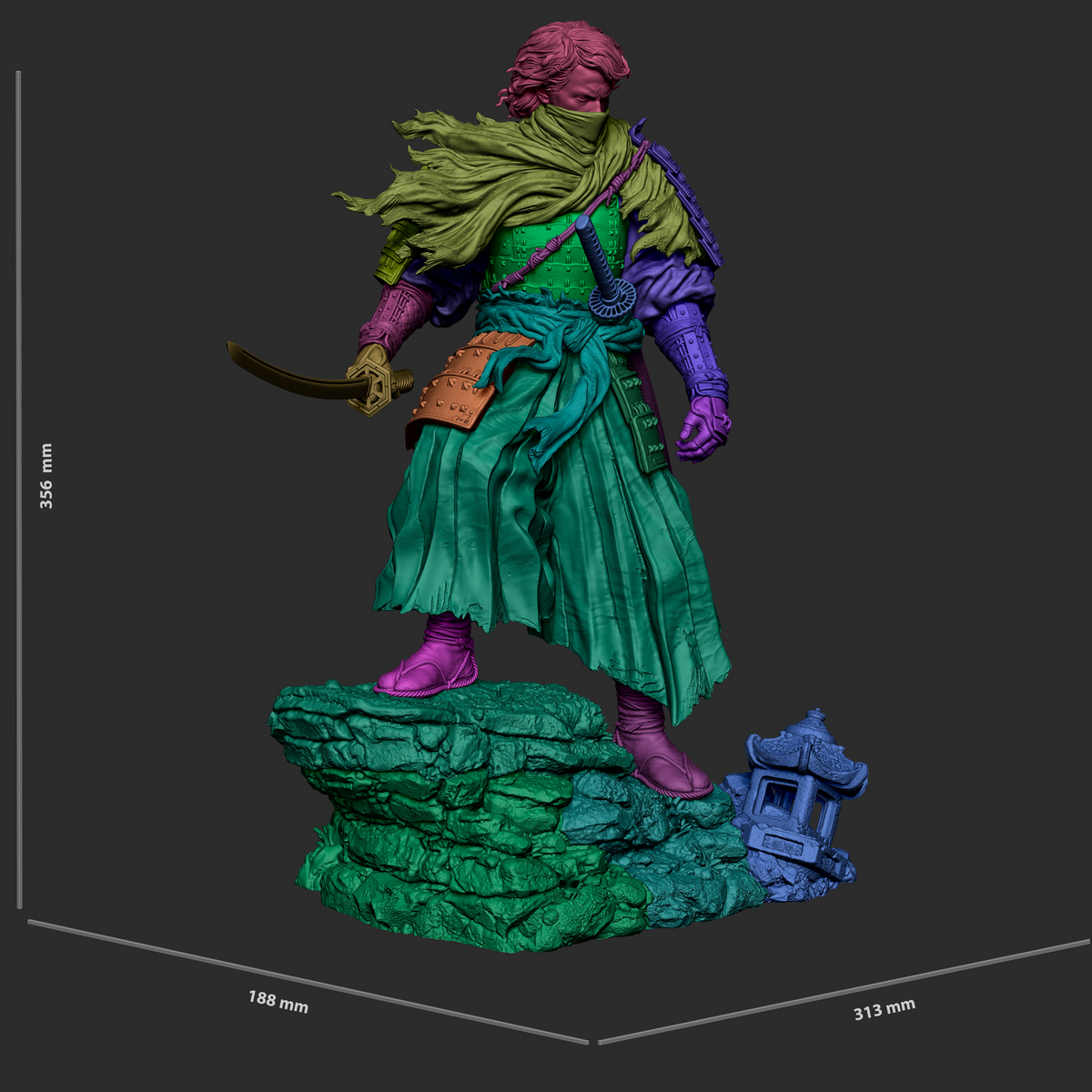 Samurai Anakin Style Star Wars Unpainted Resin Garage Kit (1/6-1/12)