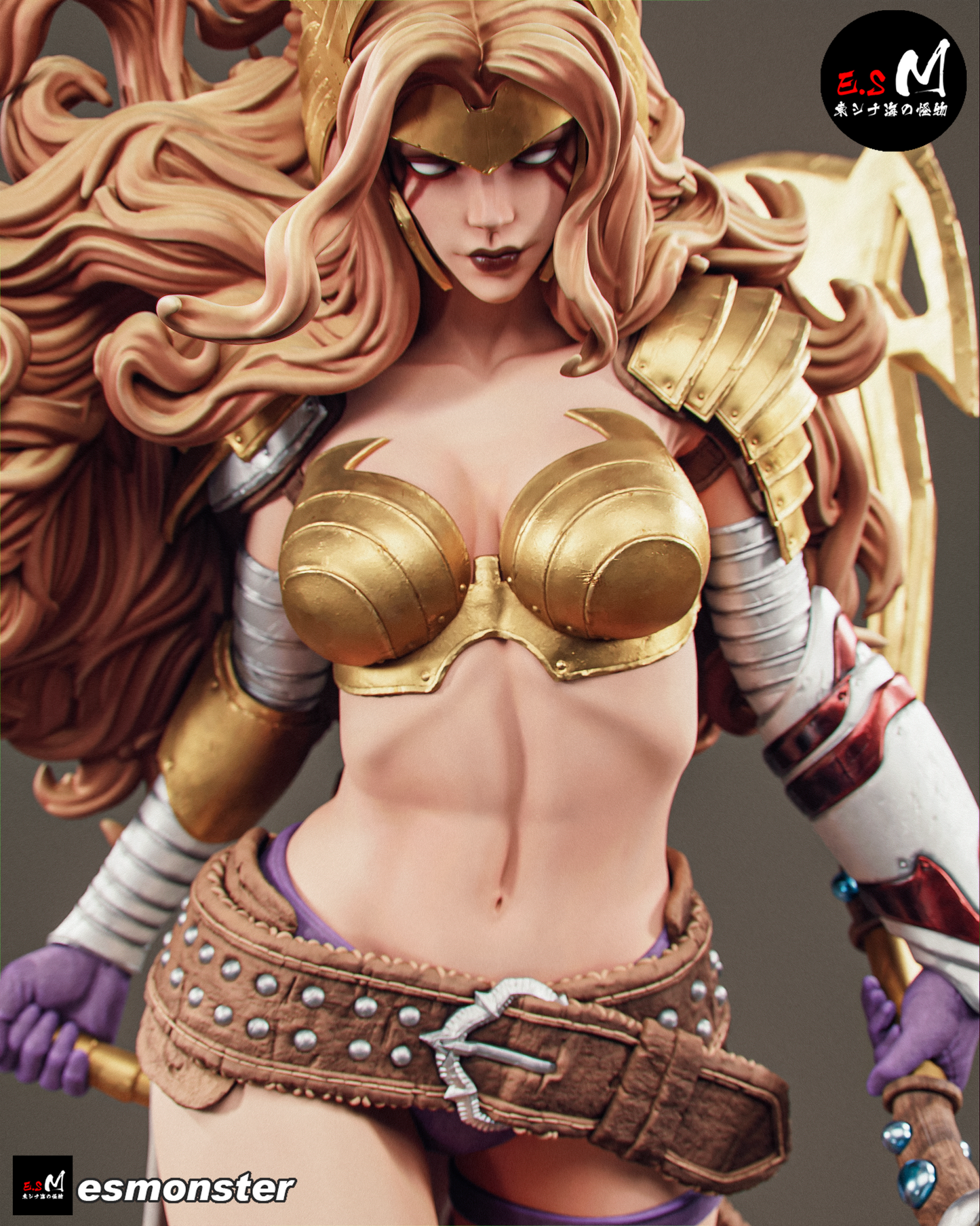 Viking Warrior Angela Fantasy Unpainted Resin Garage Model Kit (1/6-1/12)