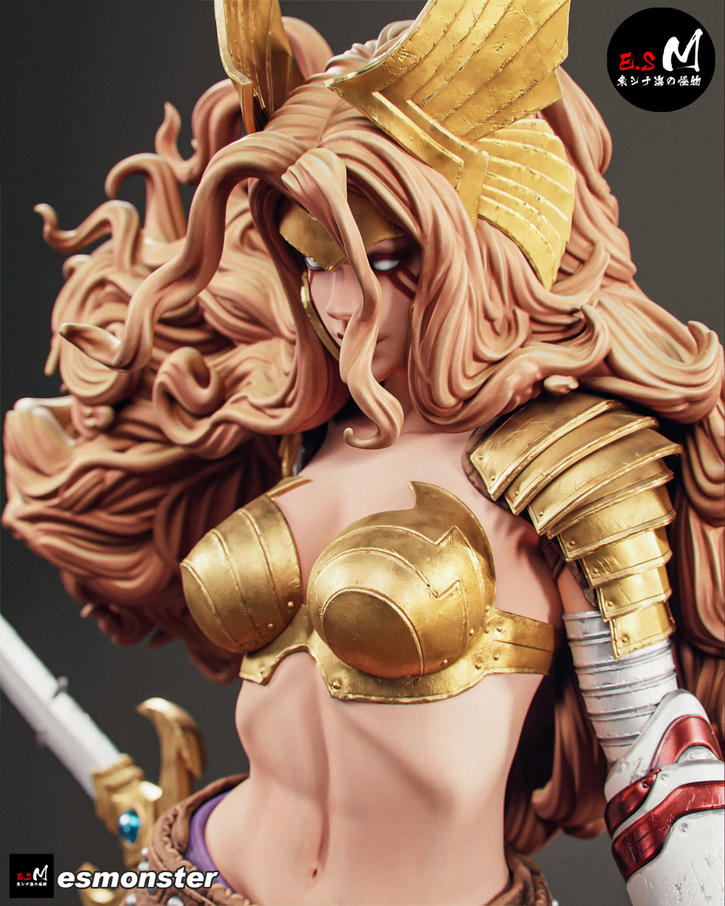 Viking Warrior Angela Fantasy Unpainted Resin Garage Model Kit (1/6-1/12)