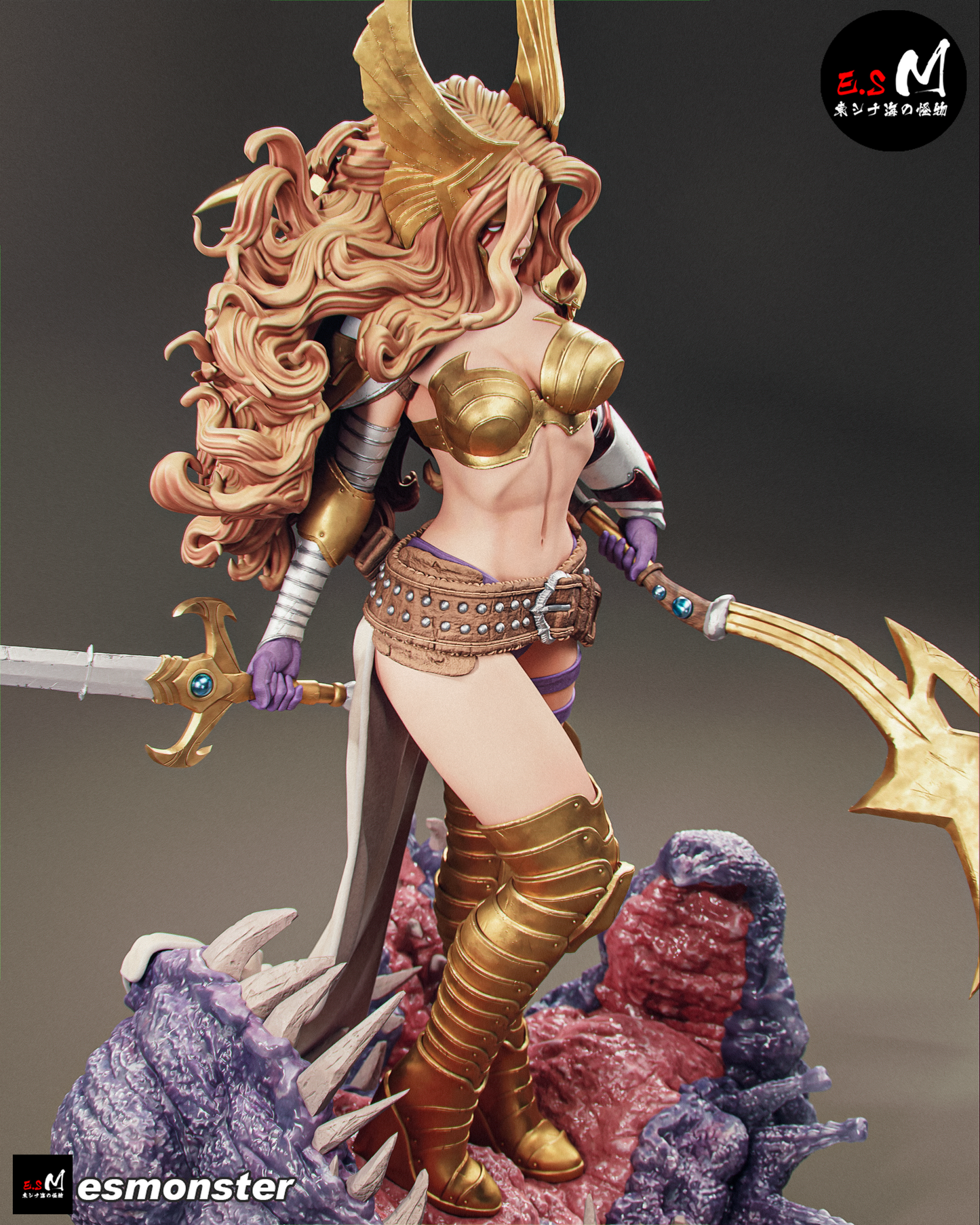Viking Warrior Angela Fantasy Unpainted Resin Garage Model Kit (1/6-1/12)