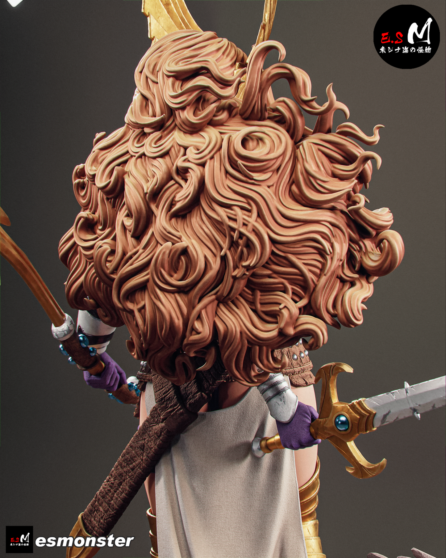 Viking Warrior Angela Fantasy Unpainted Resin Garage Model Kit (1/6-1/12)