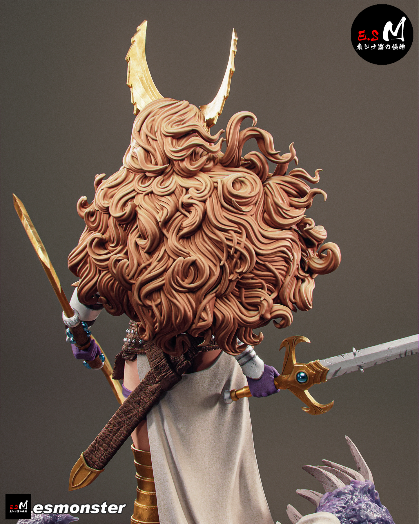 Viking Warrior Angela Fantasy Unpainted Resin Garage Model Kit (1/6-1/12)