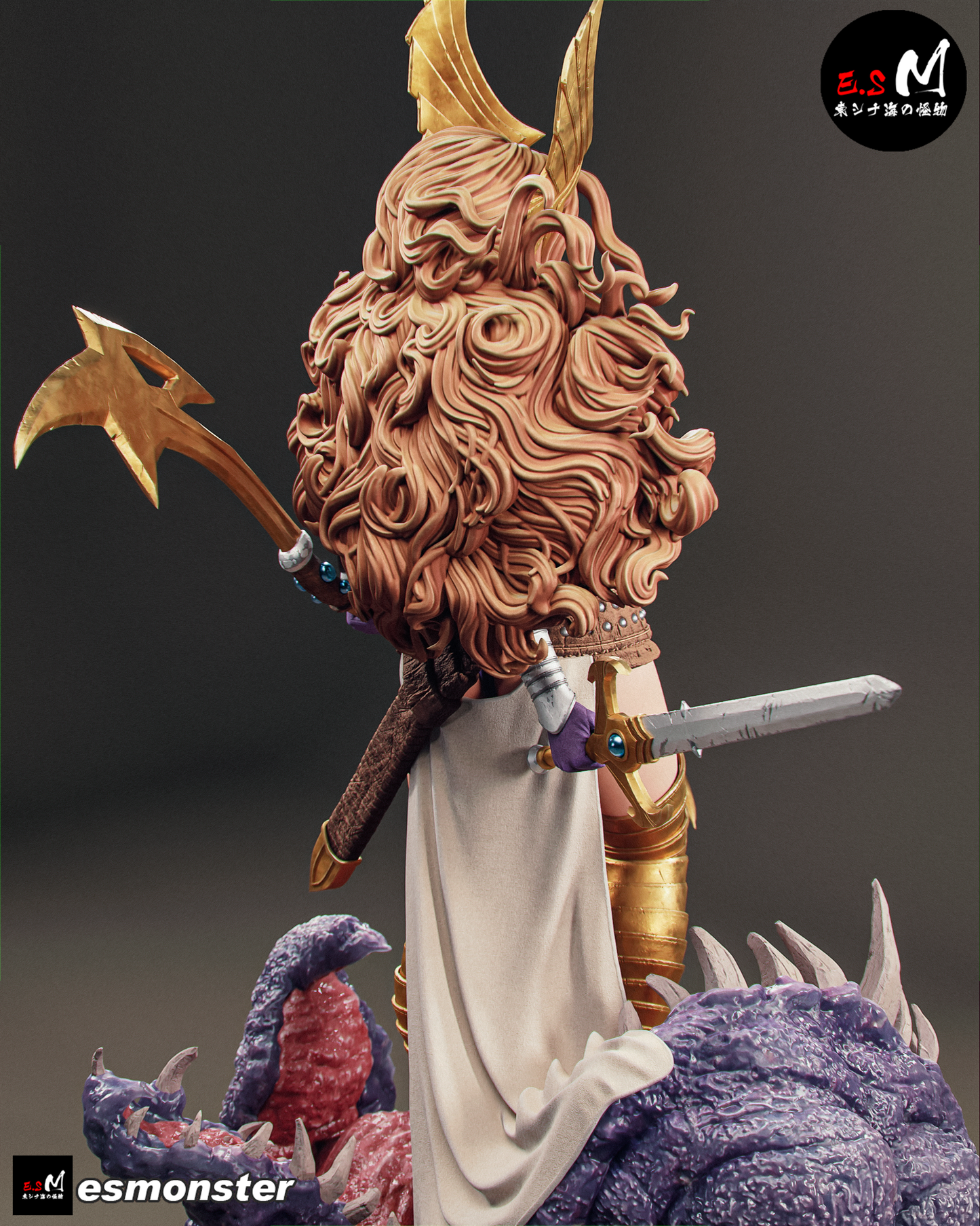 Viking Warrior Angela Fantasy Unpainted Resin Garage Model Kit (1/6-1/12)