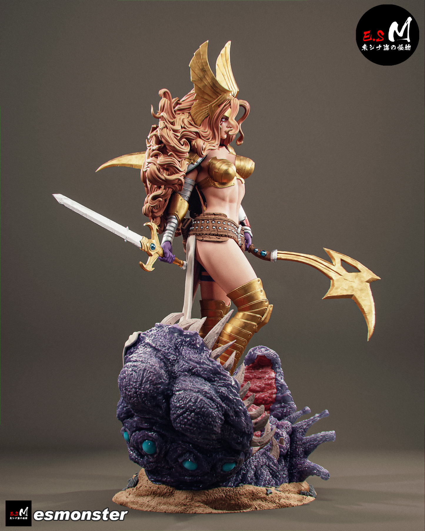 Viking Warrior Angela Fantasy Unpainted Resin Garage Model Kit (1/6-1/12)