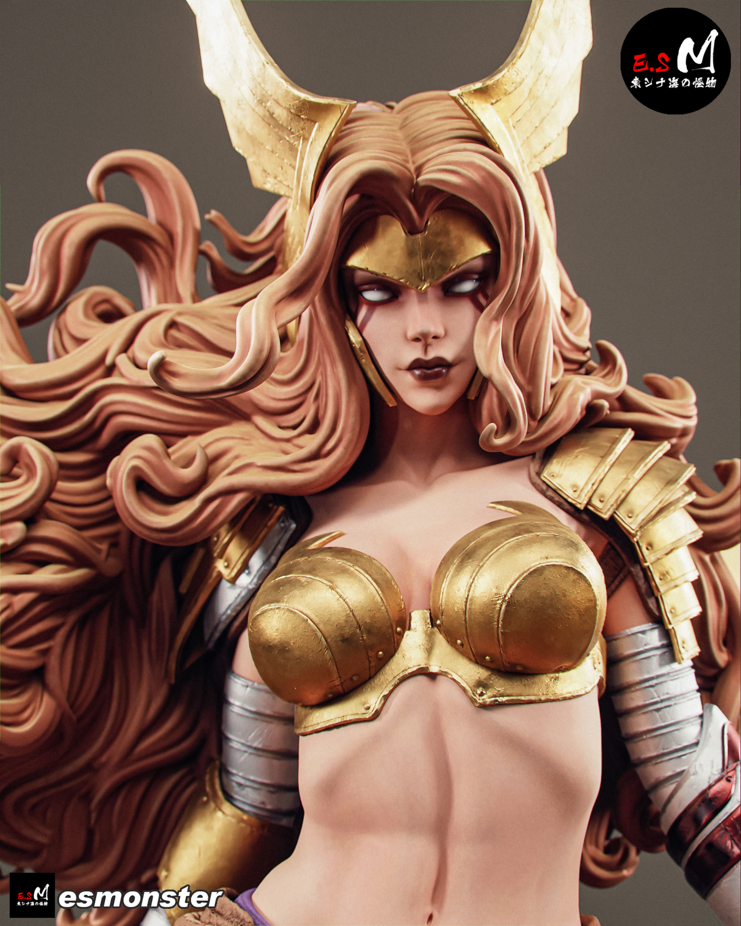 Viking Warrior Angela Fantasy Unpainted Resin Garage Model Kit (1/6-1/12)