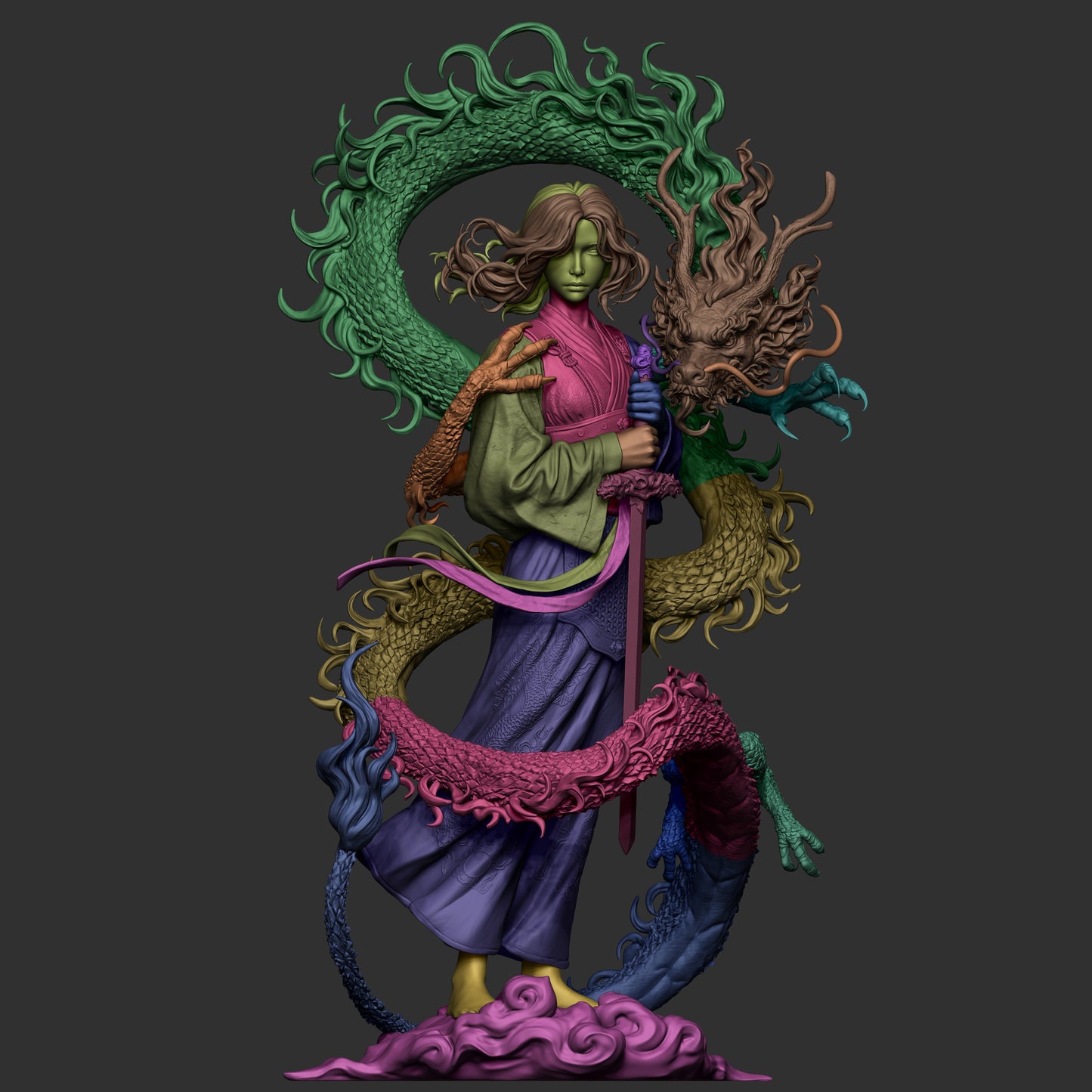 Royal Mulan resin kit – Unpainted 3D Printed Model kit