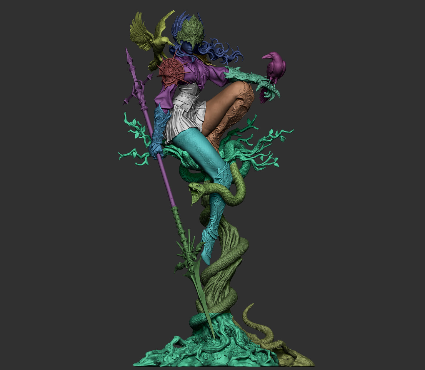 Lenora, Queen of Crows resin kit – Unpainted 3D Printed Model kit