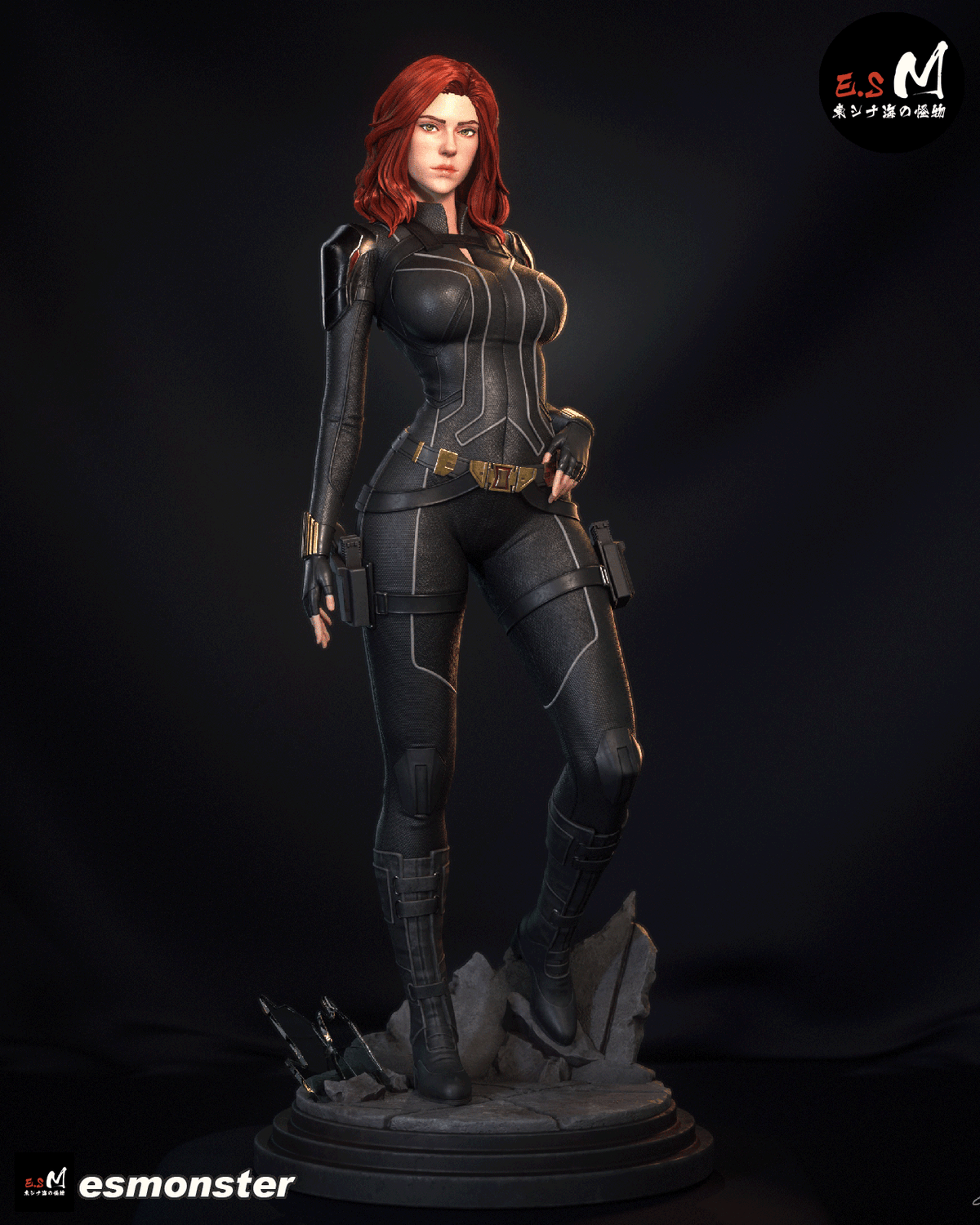 Casual Black Widow Style Marvel Unpainted Resin Garage Kit (1/6-1/12)