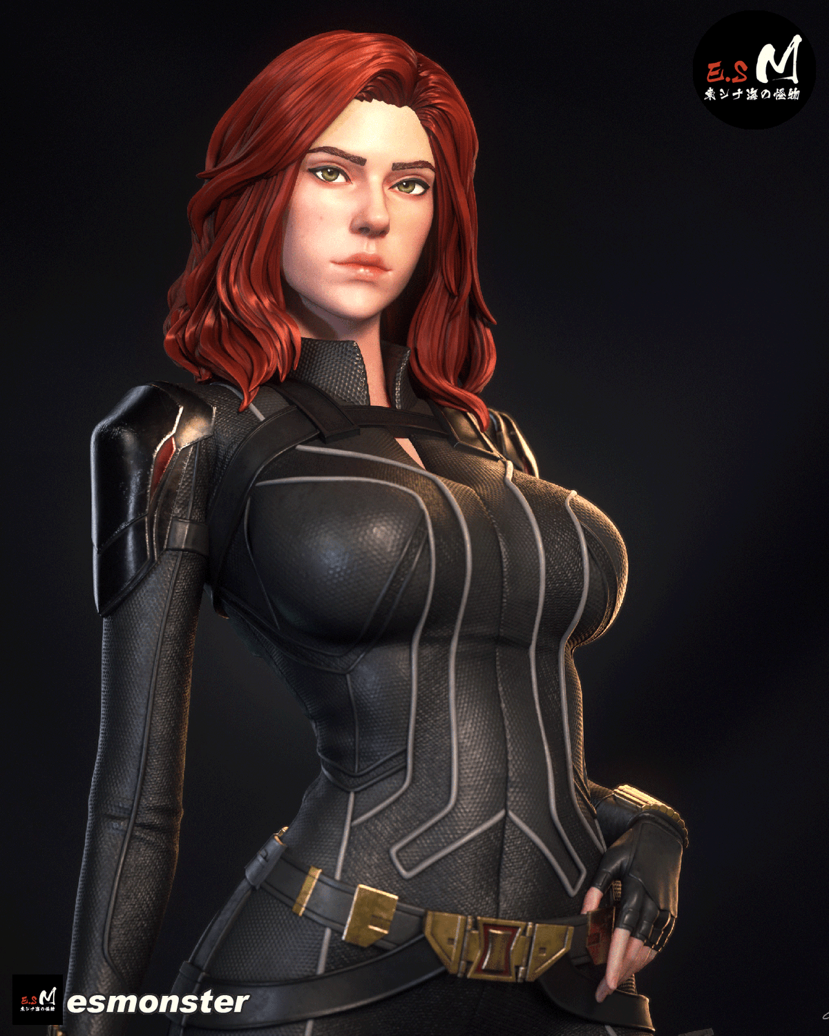 Casual Black Widow Style Marvel Unpainted Resin Garage Kit (1/6-1/12)
