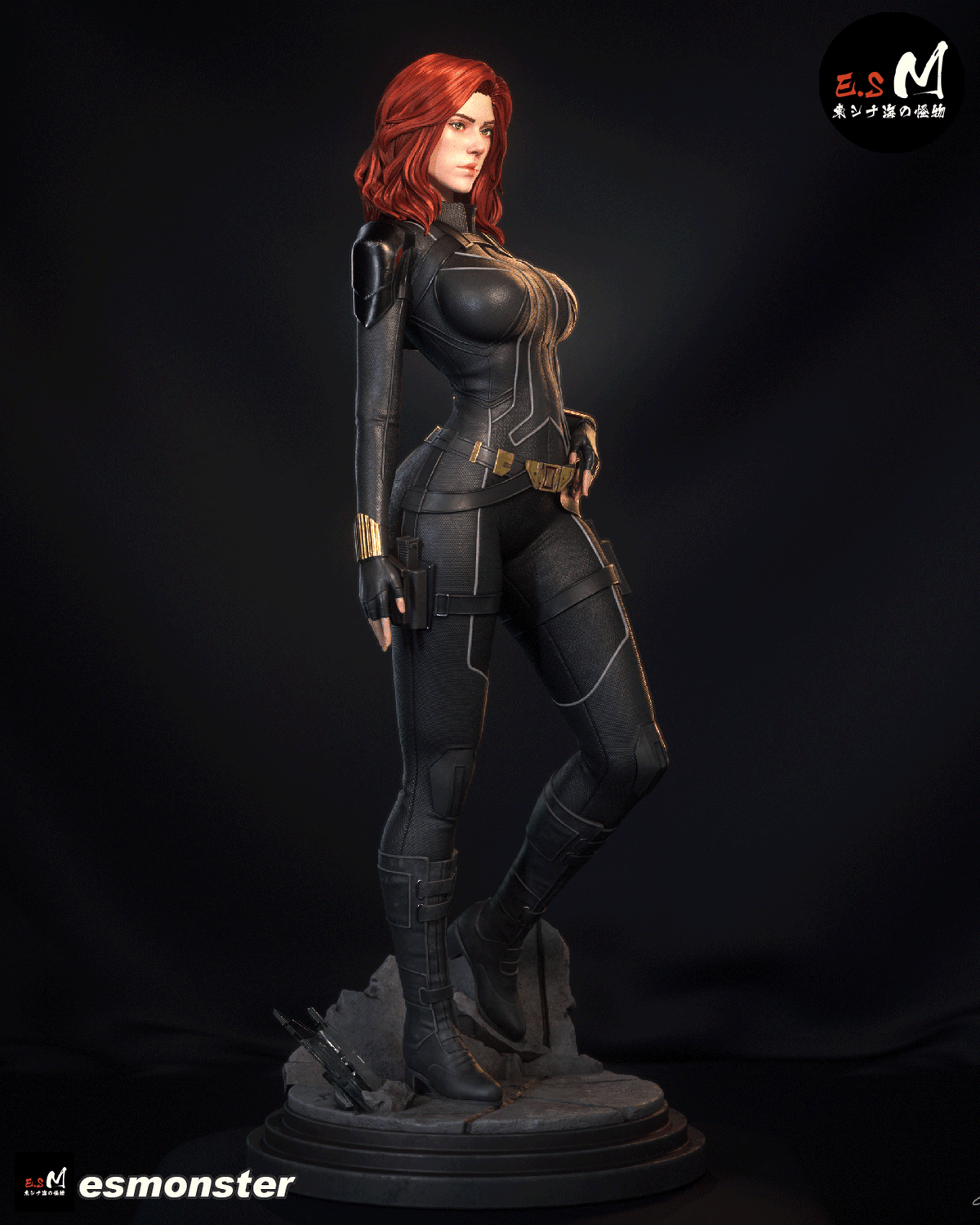 Casual Black Widow Style Marvel Unpainted Resin Garage Kit (1/6-1/12)