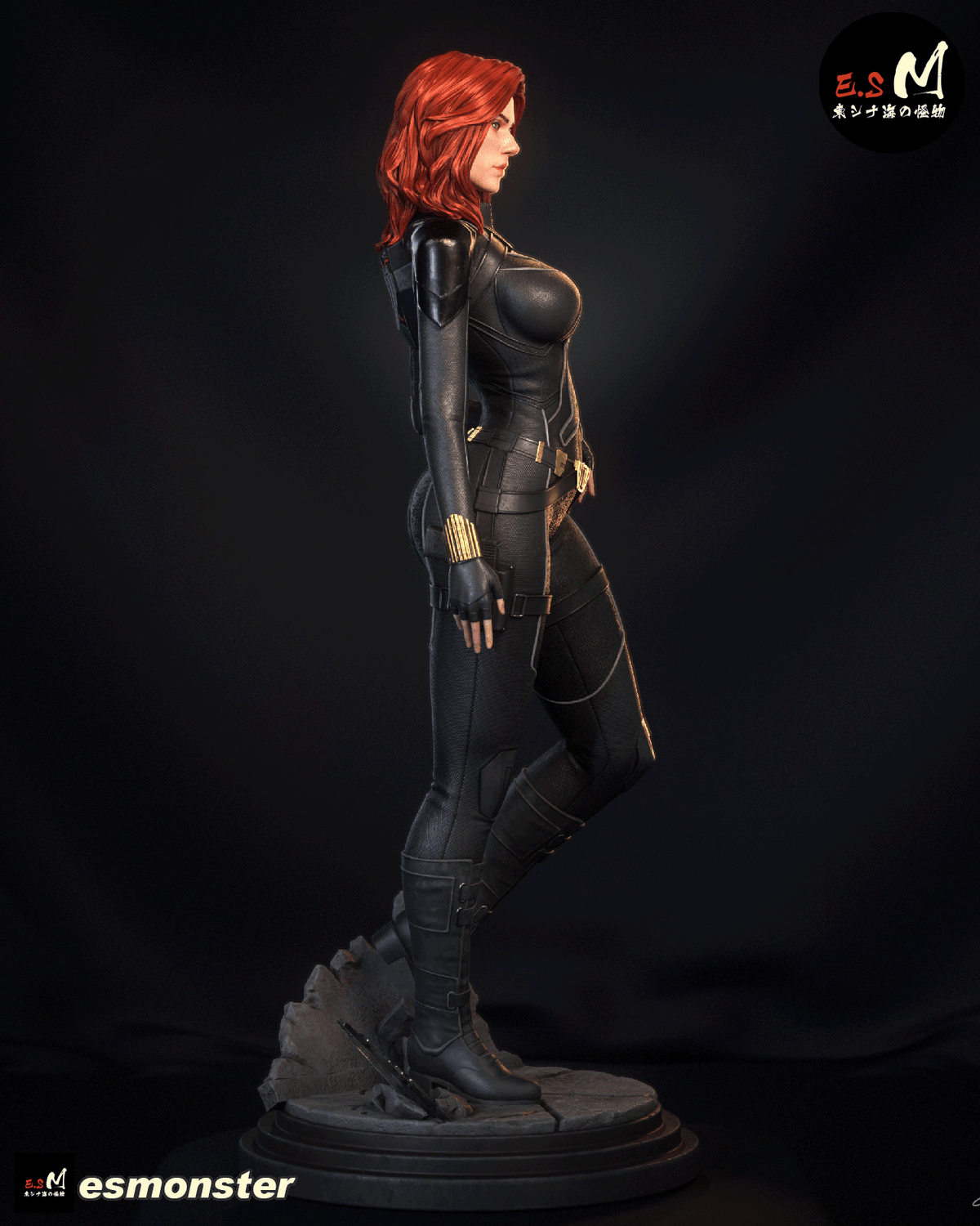 Casual Black Widow Style Marvel Unpainted Resin Garage Kit (1/6-1/12)