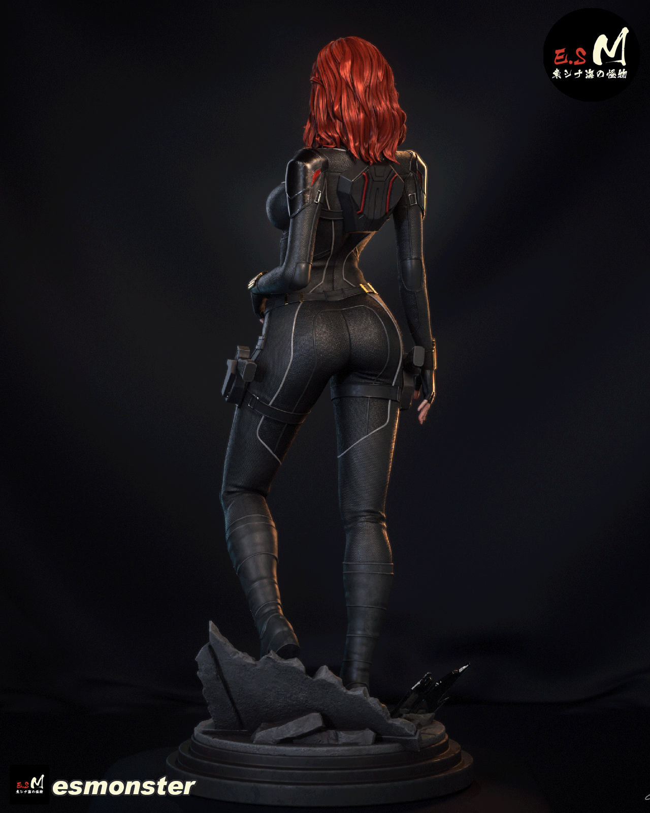 Casual Black Widow Style Marvel Unpainted Resin Garage Kit (1/6-1/12)