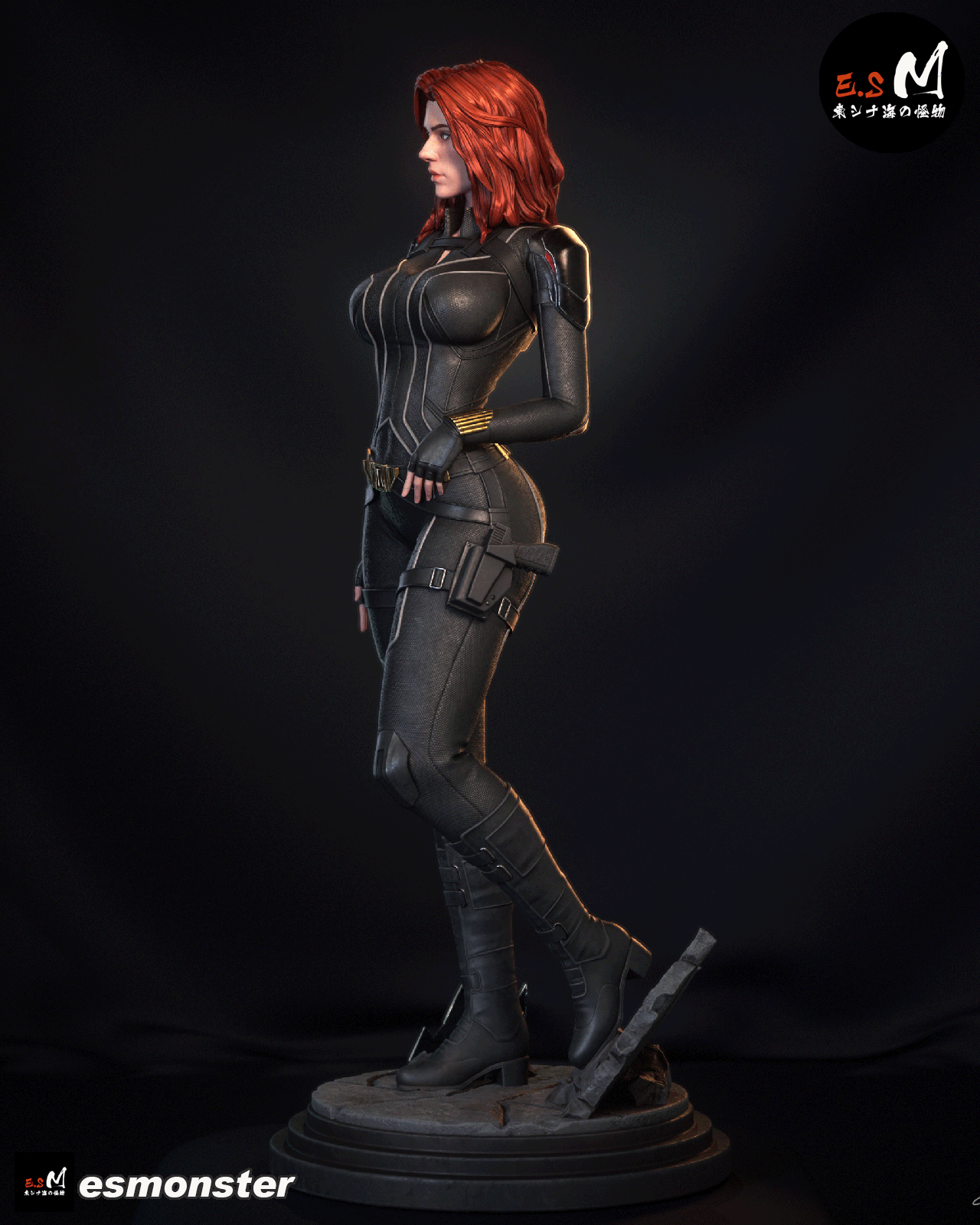 Casual Black Widow Style Marvel Unpainted Resin Garage Kit (1/6-1/12)