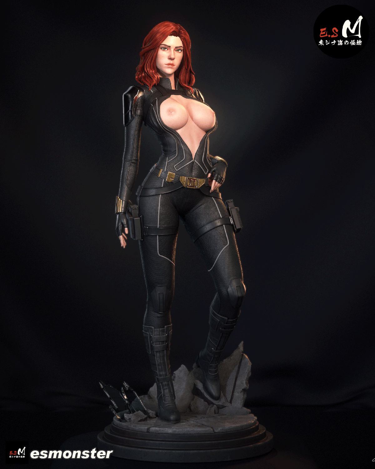 Casual Black Widow Style Marvel Unpainted Resin Garage Kit (1/6-1/12)