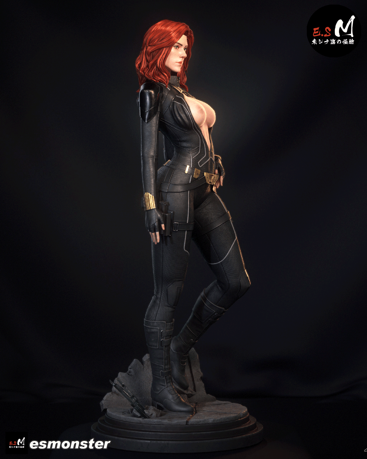Casual Black Widow Style Marvel Unpainted Resin Garage Kit (1/6-1/12)