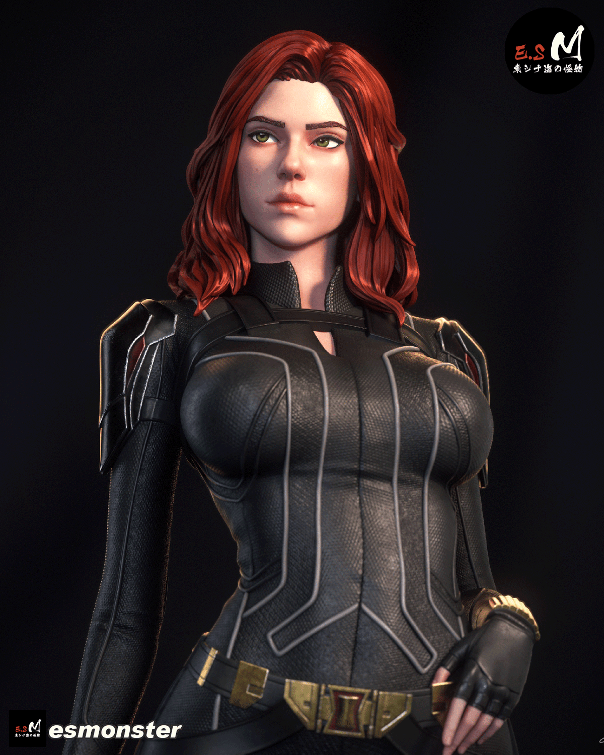 Casual Black Widow Style Marvel Unpainted Resin Garage Kit (1/6-1/12)
