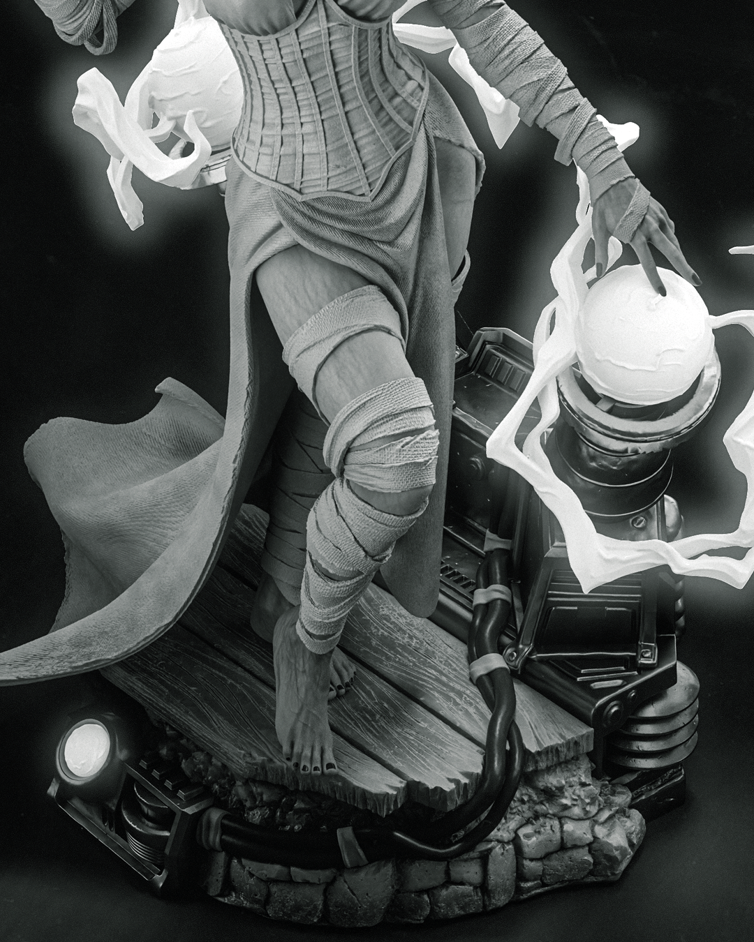 Bride of Frankenstein Style Universal Monsters Unpainted Resin Garage Kit (1/6-1/12)