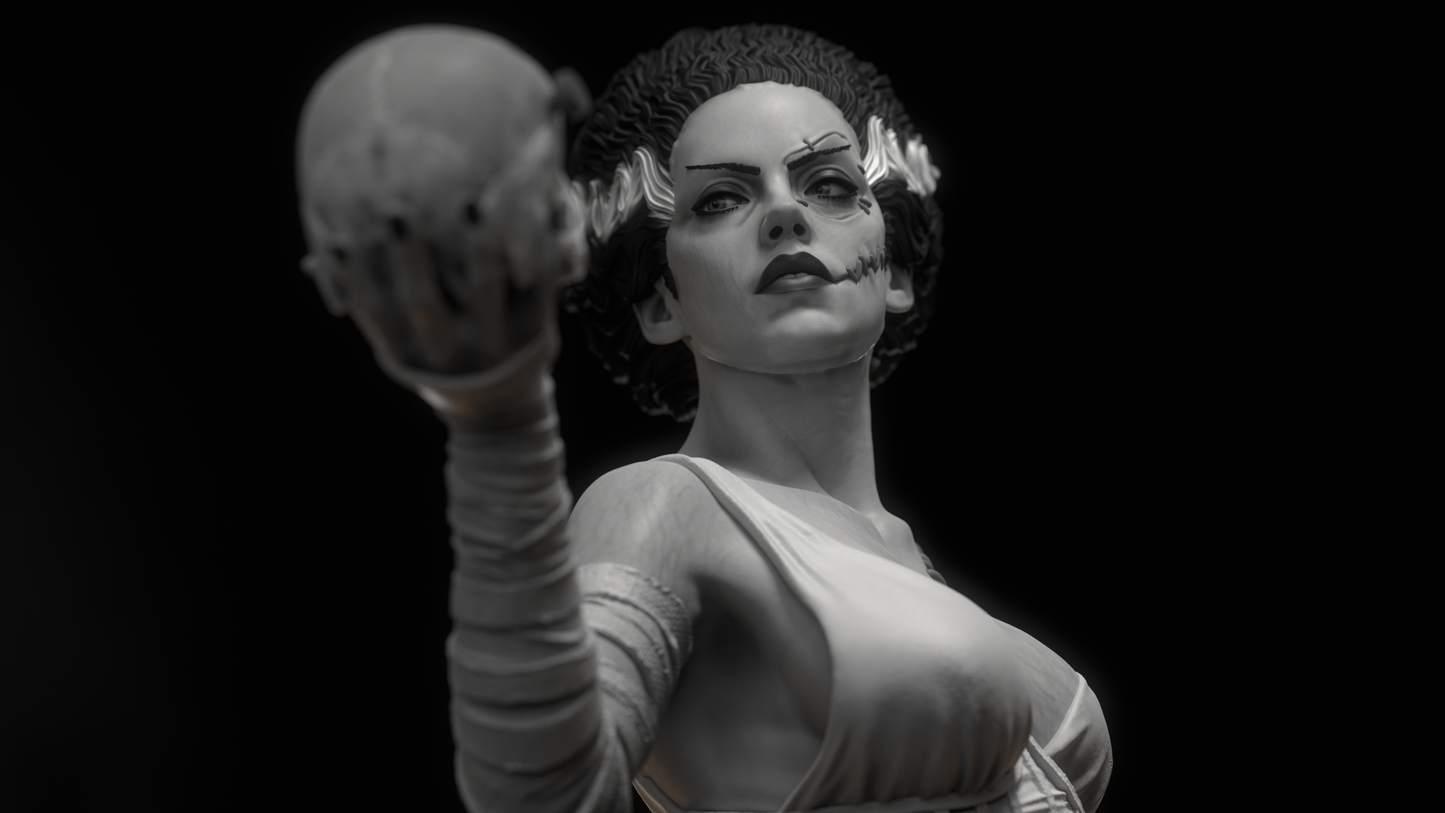 Bride of Frankenstein Style Universal Monsters Unpainted Resin Garage Kit (1/6-1/12)