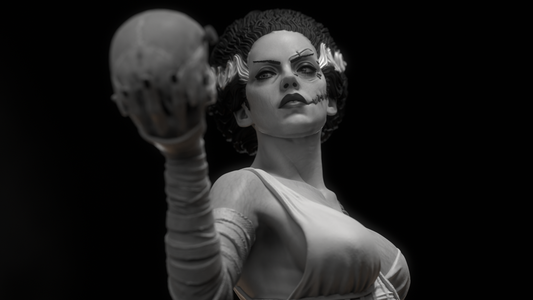 Bride of Frankenstein Style Universal Monsters Unpainted Resin Garage Kit (1/6-1/12)