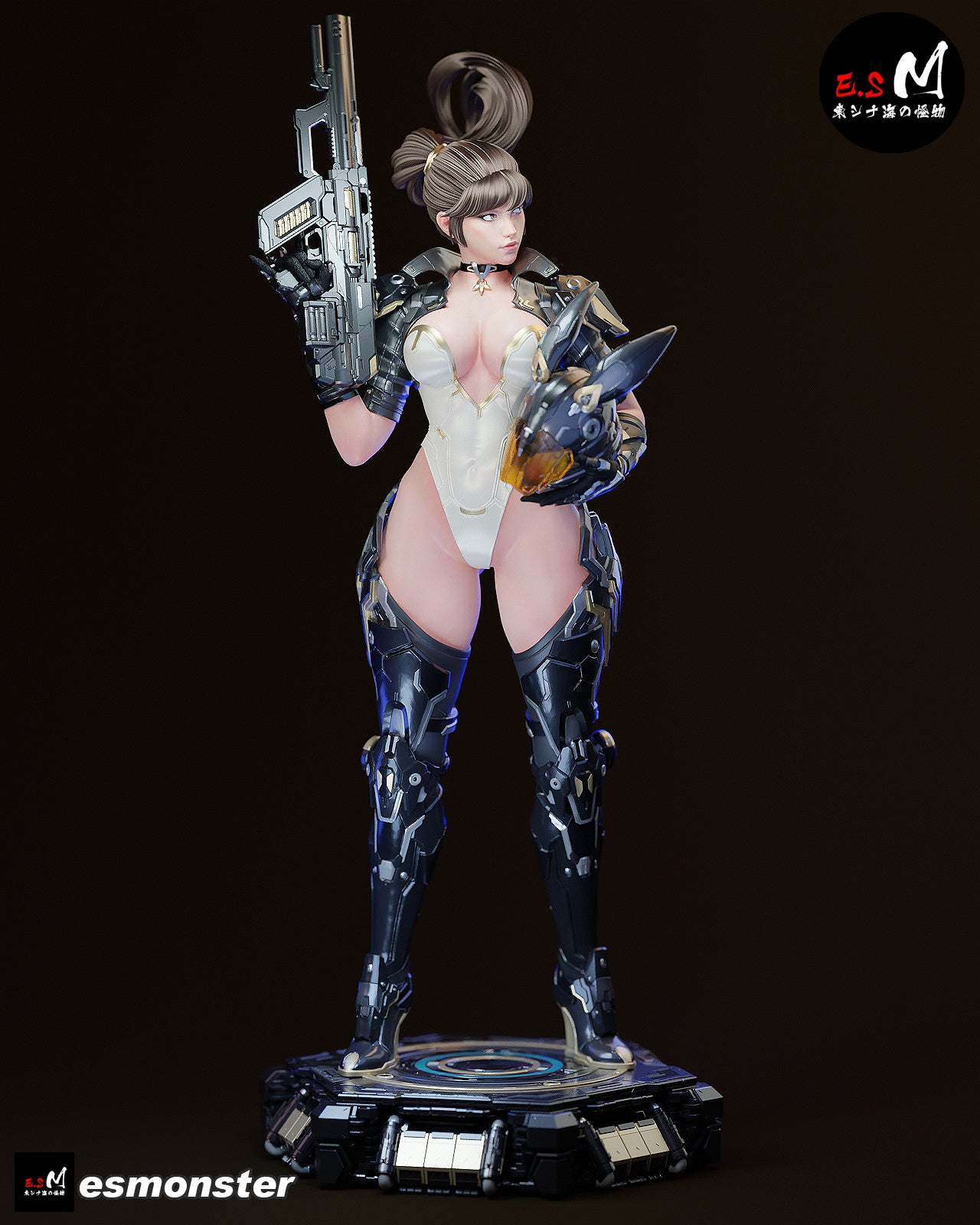 Cyber Bunny Assassin Sci-Fi Unpainted Resin Garage Model Kit (1/6-1/12)