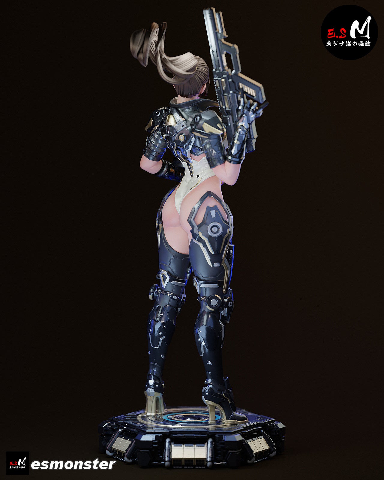 Cyber Bunny Assassin Sci-Fi Unpainted Resin Garage Model Kit (1/6-1/12)