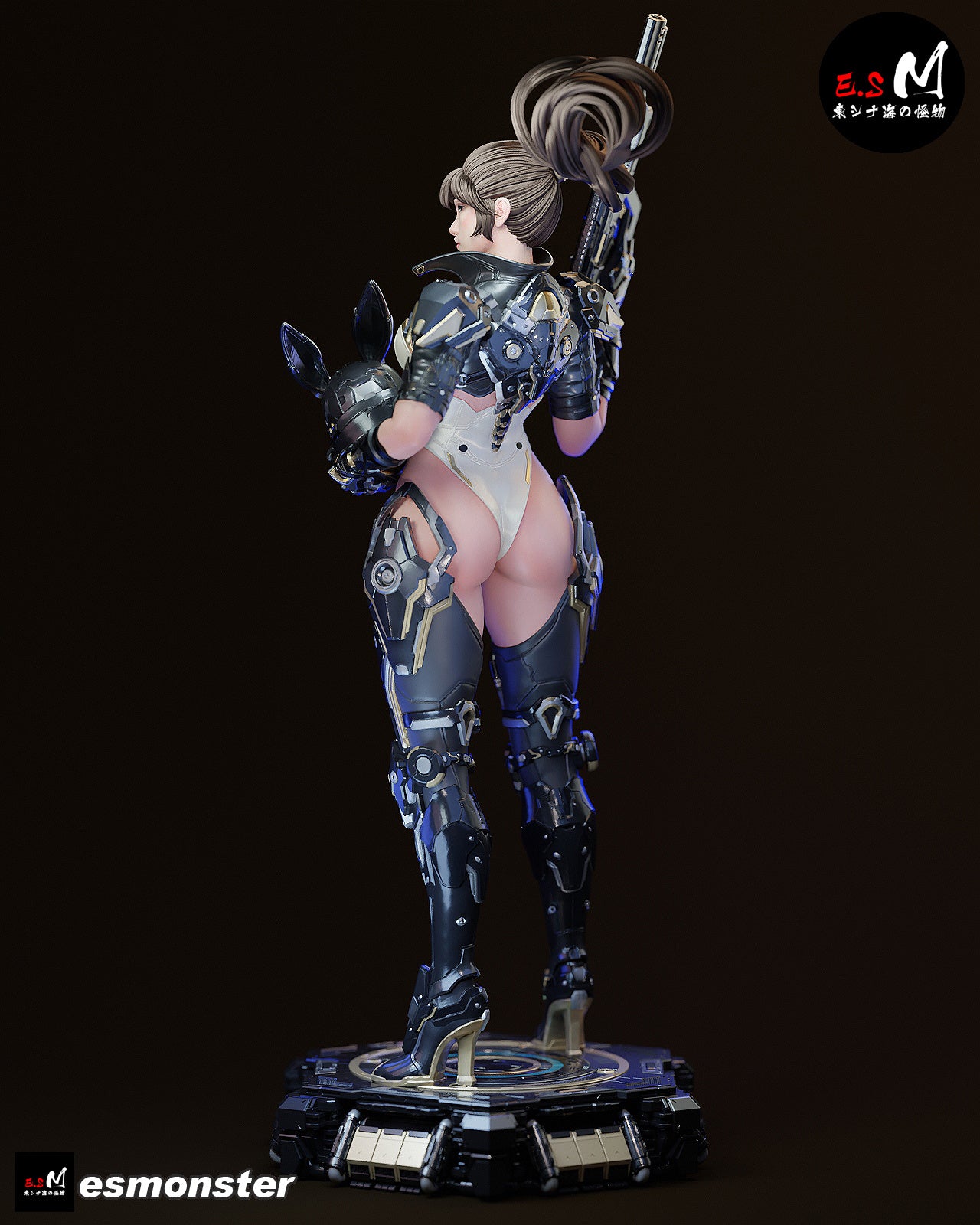 Cyber Bunny Assassin Sci-Fi Unpainted Resin Garage Model Kit (1/6-1/12)