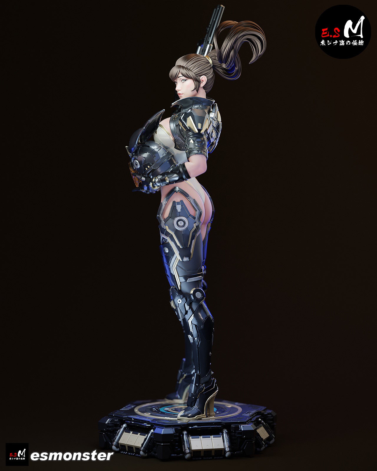 Cyber Bunny Assassin Sci-Fi Unpainted Resin Garage Model Kit (1/6-1/12)