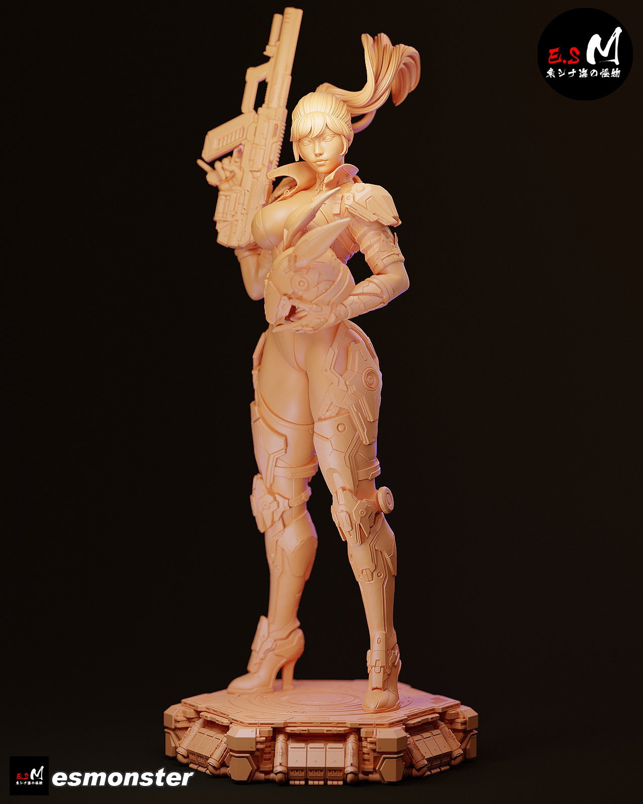 Cyber Bunny Assassin Sci-Fi Unpainted Resin Garage Model Kit (1/6-1/12)
