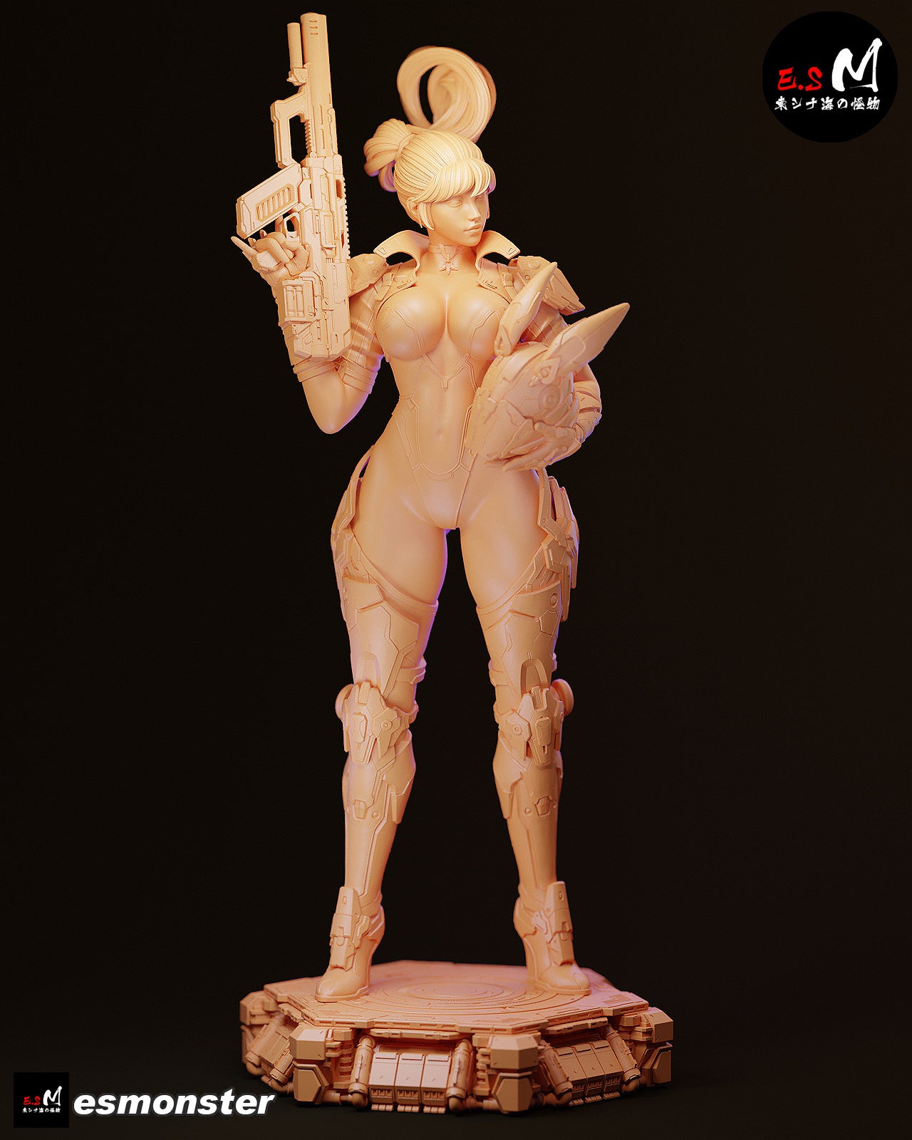 Cyber Bunny Assassin Sci-Fi Unpainted Resin Garage Model Kit (1/6-1/12)