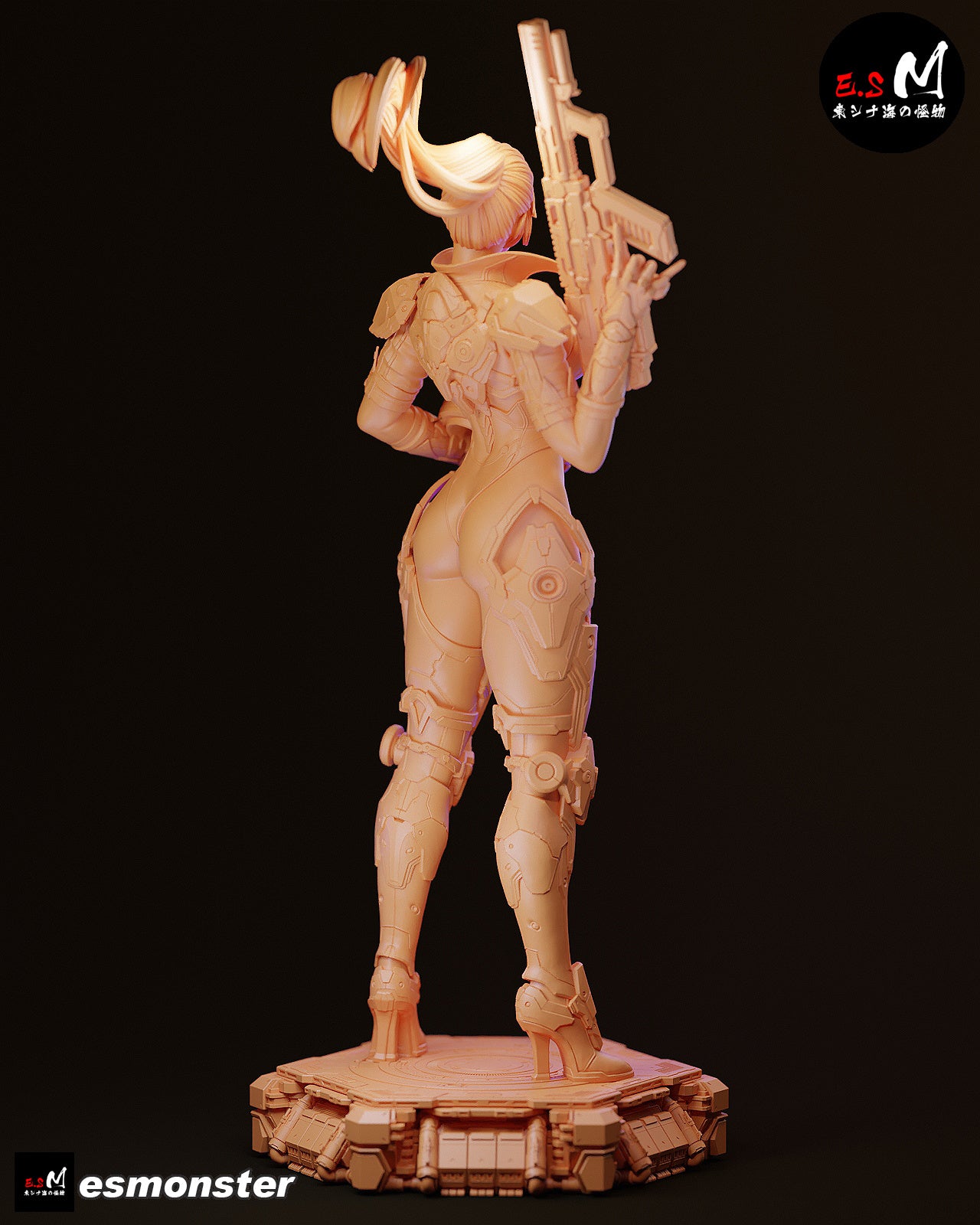 Cyber Bunny Assassin Sci-Fi Unpainted Resin Garage Model Kit (1/6-1/12)