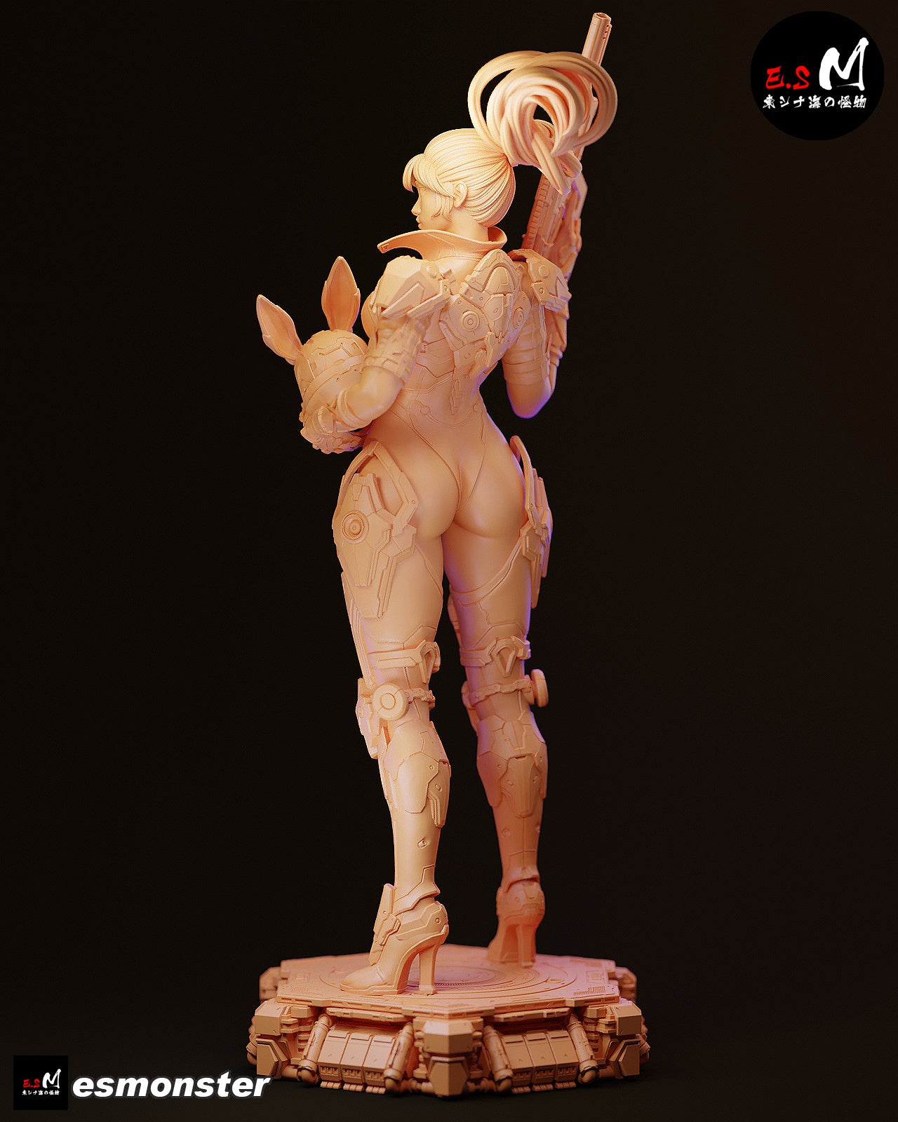 Cyber Bunny Assassin Sci-Fi Unpainted Resin Garage Model Kit (1/6-1/12)