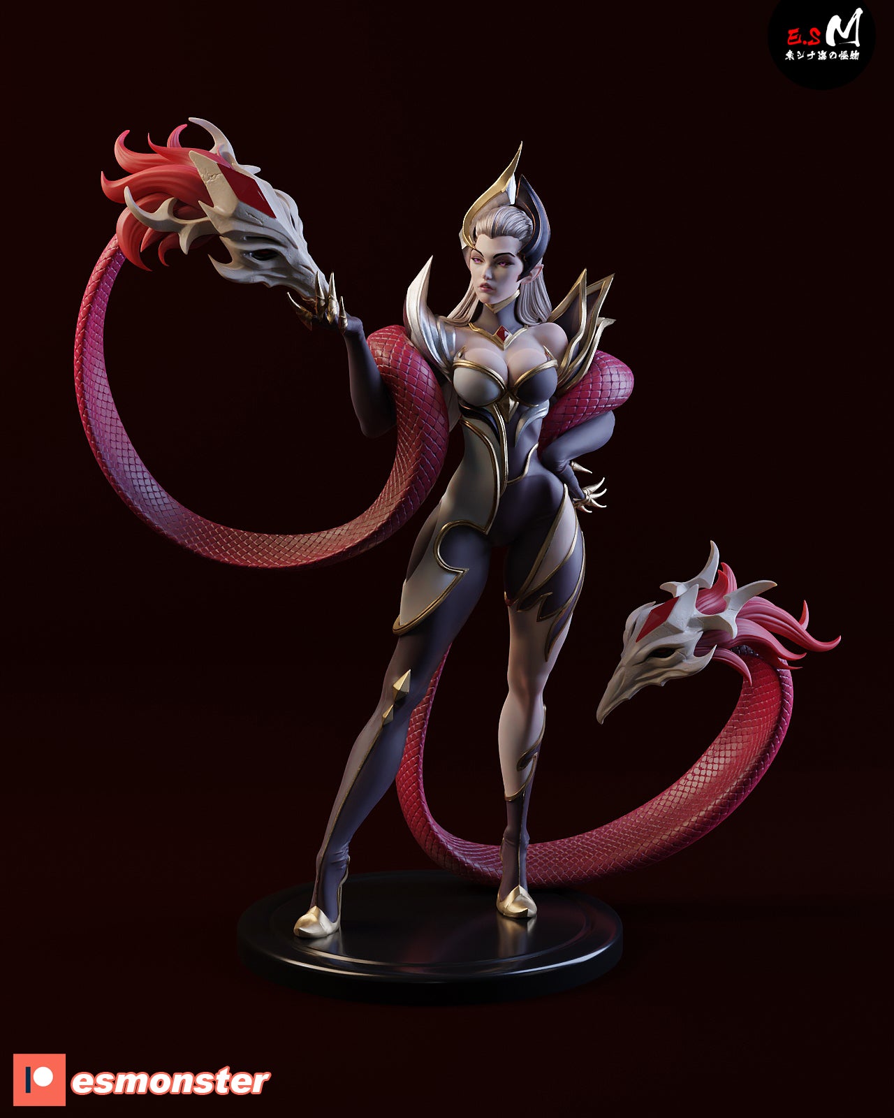 Evelynn Coven Style League of Legends Unpainted Resin Garage Kit (1/6-1/12)