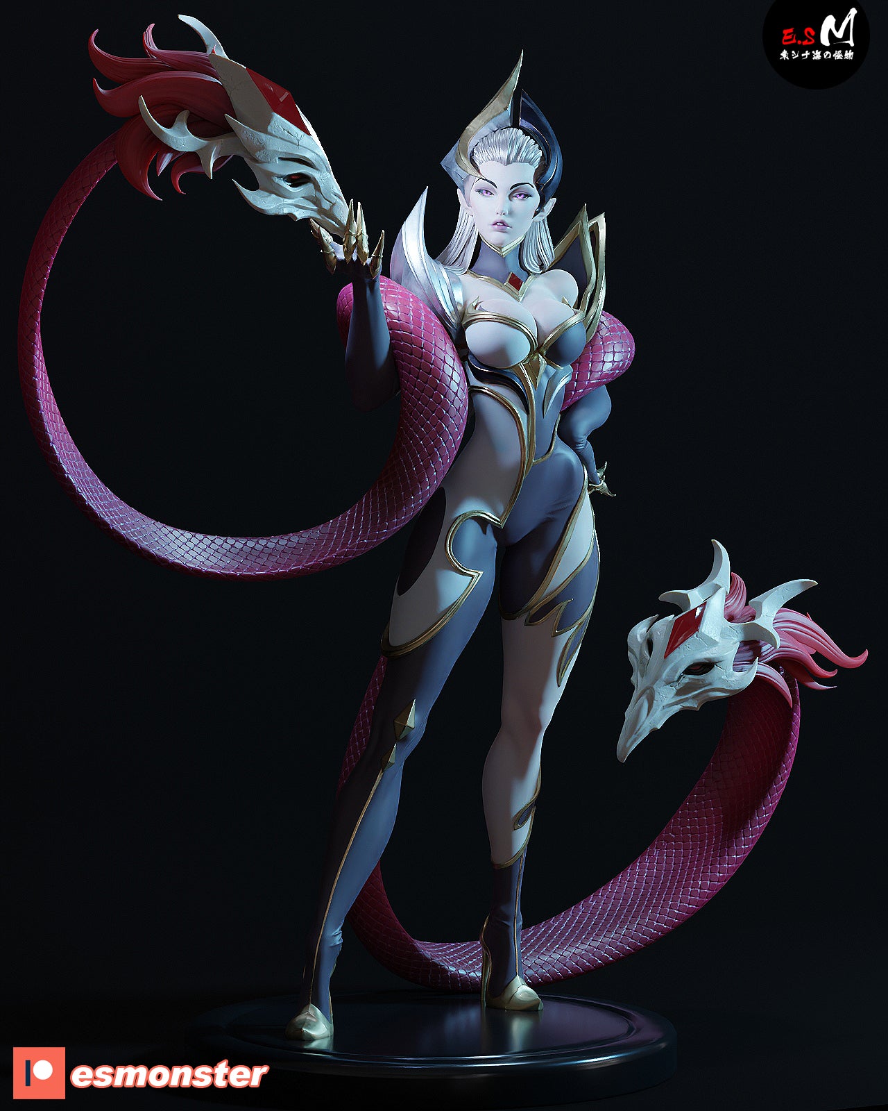 Evelynn Coven Style League of Legends Unpainted Resin Garage Kit (1/6-1/12)