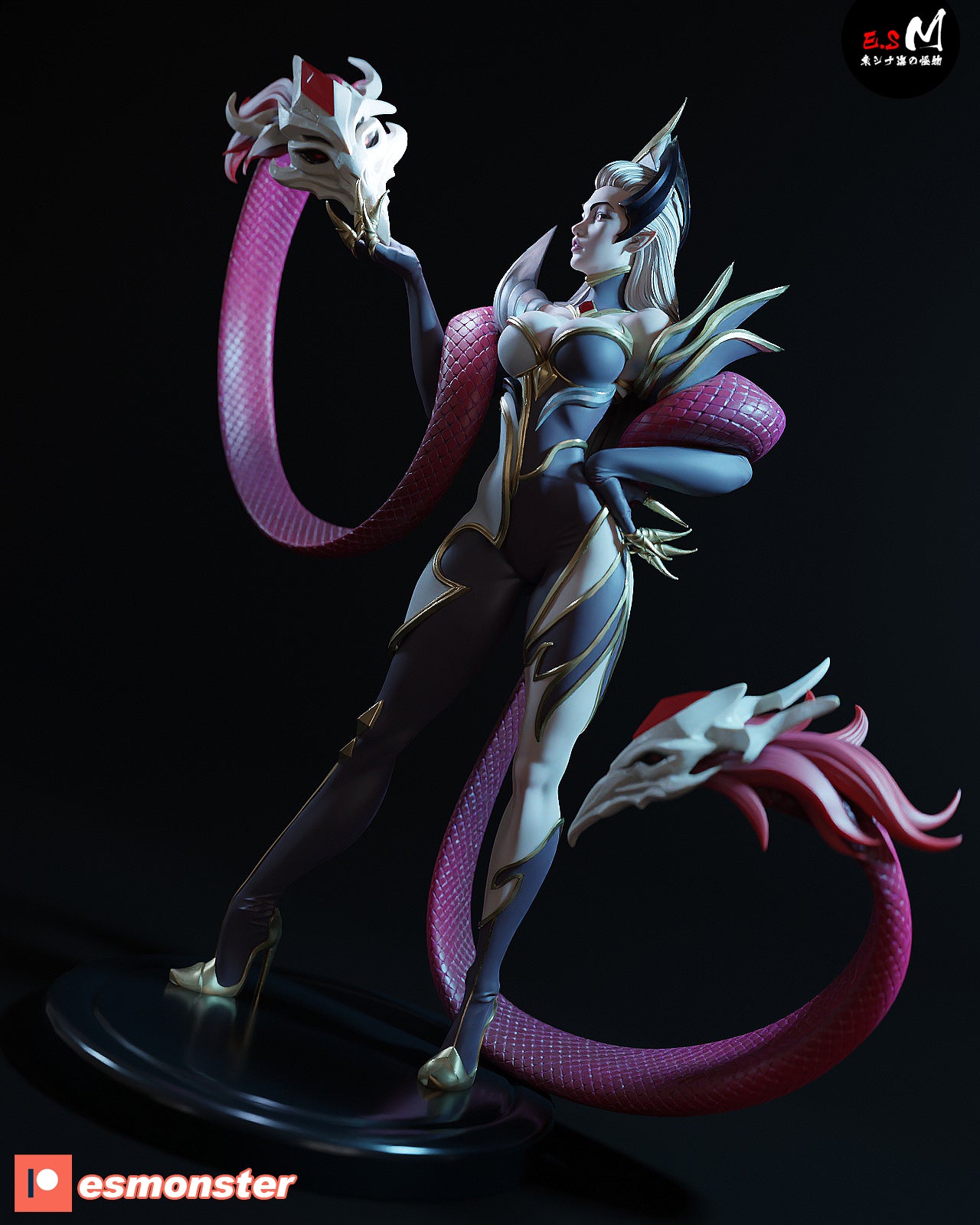 Evelynn Coven Style League of Legends Unpainted Resin Garage Kit (1/6-1/12)