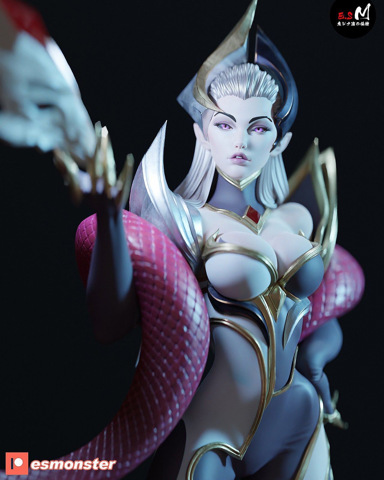 Evelynn Coven Style League of Legends Unpainted Resin Garage Kit (1/6-1/12)