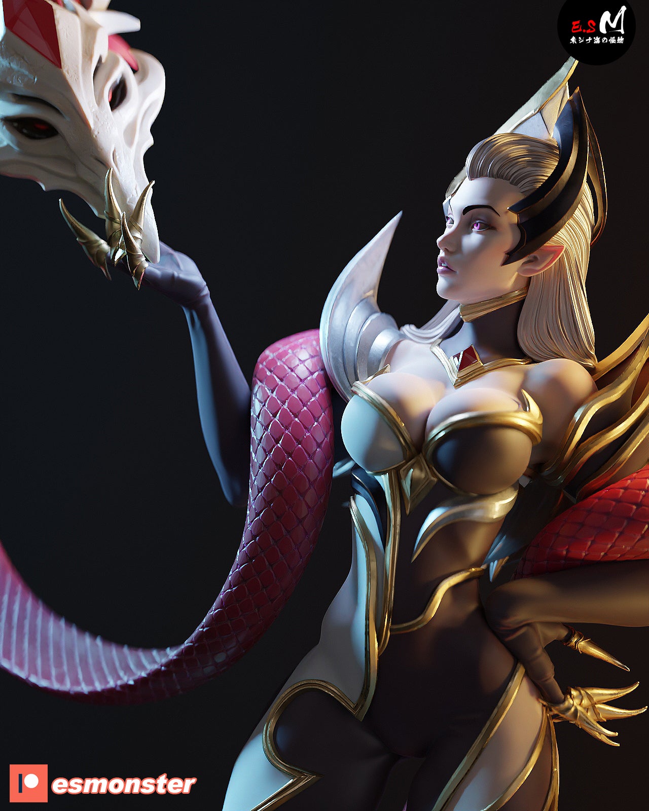 Evelynn Coven Style League of Legends Unpainted Resin Garage Kit (1/6-1/12)